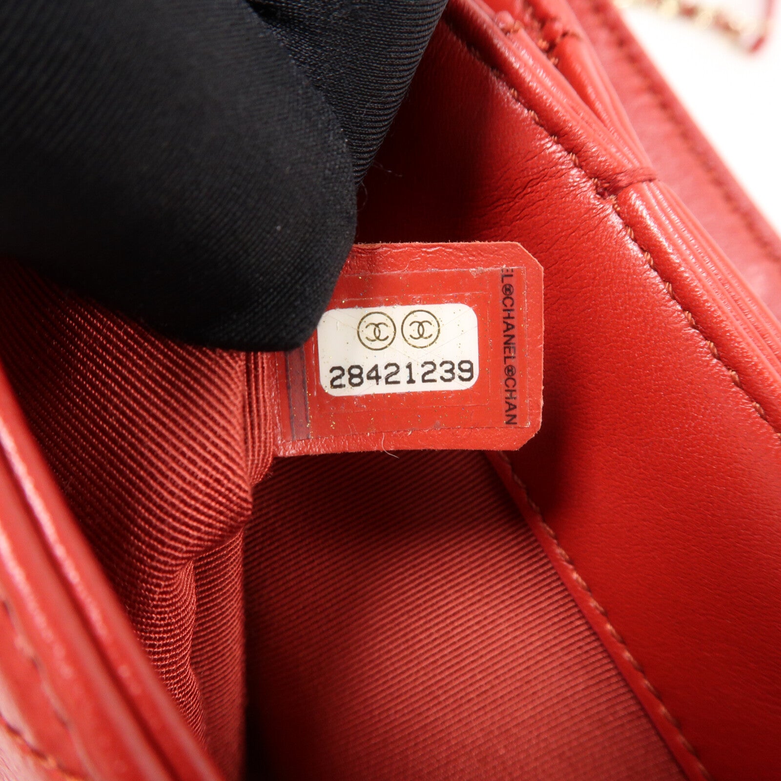 CHANEL 牛皮皮革Double Pocket Top Handle鏈帶手挽肩背兩用袋