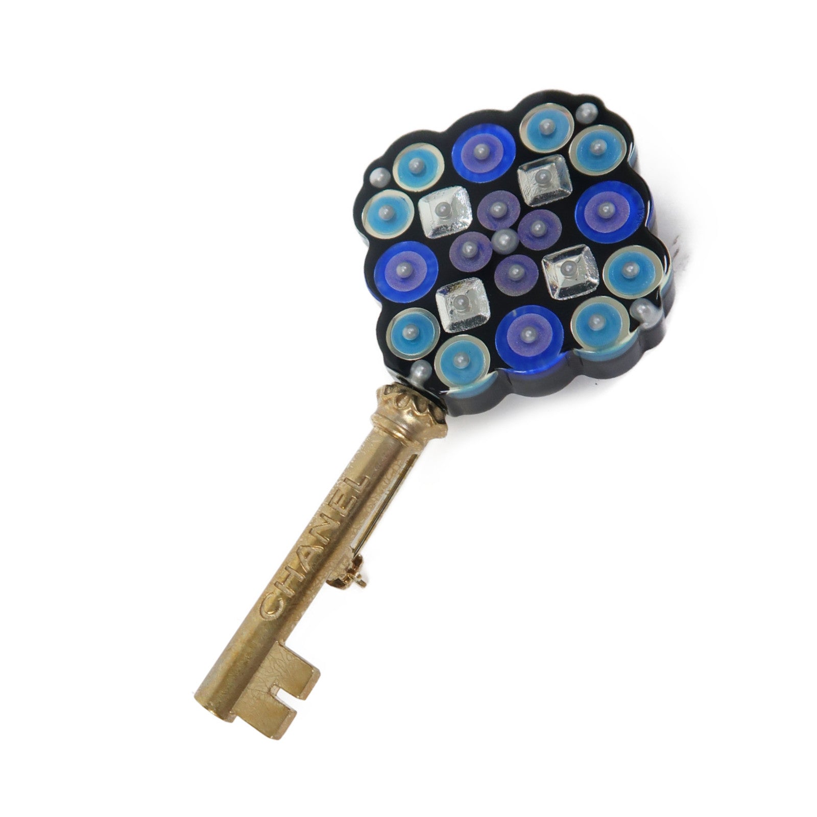 CHANEL 【激減優惠】金屬/PVC 胸針黑色/金色