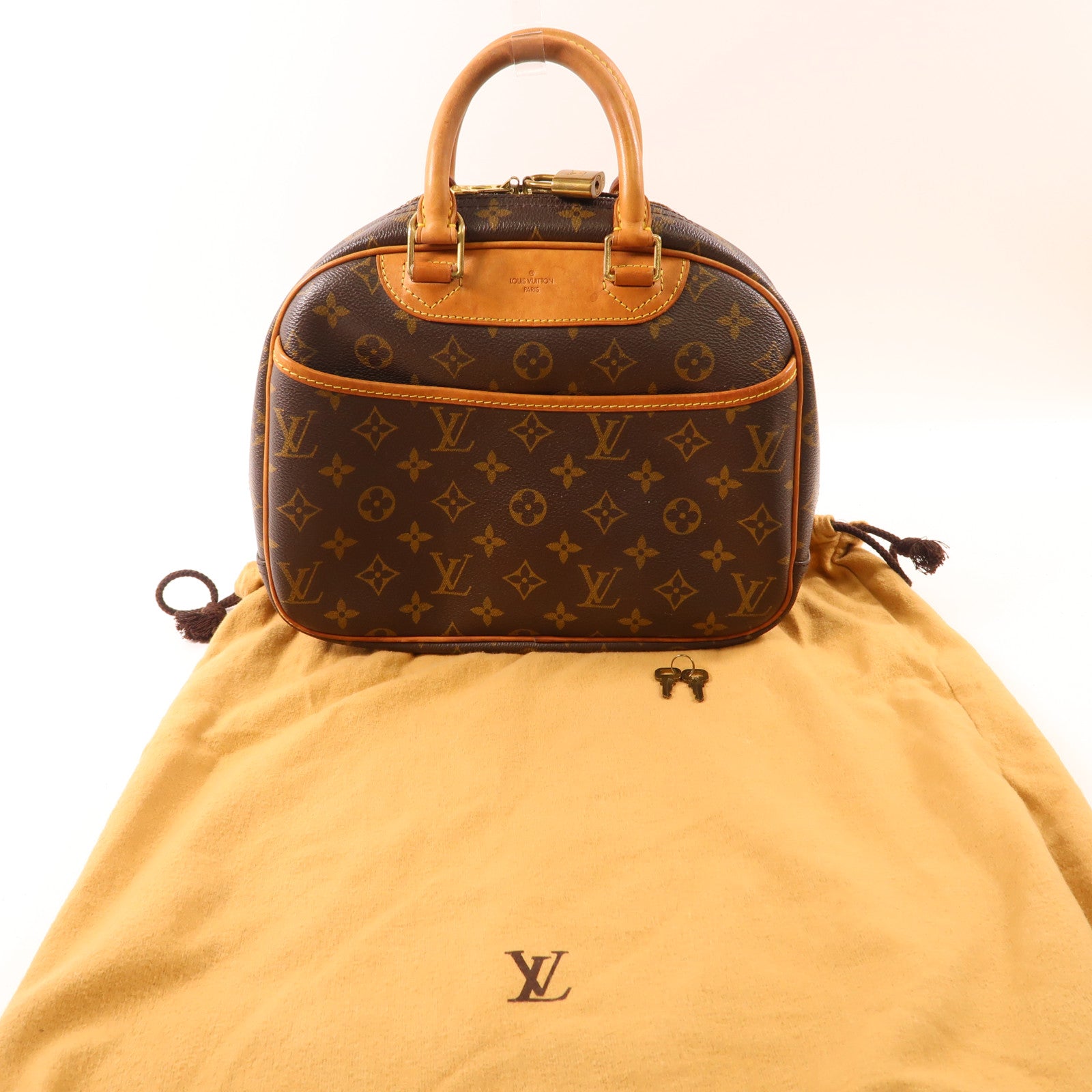 LOUIS VUITTON 【激減優惠】Monogram Trouville金扣手挽袋