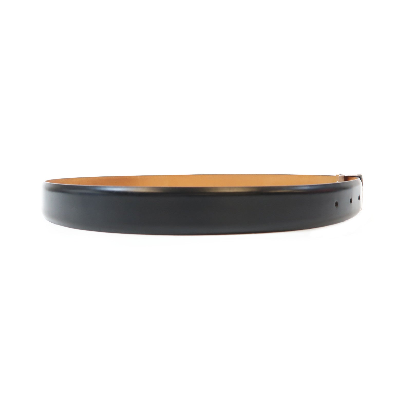 LOUIS VUITTON 牛皮皮革Belt 85cm銀扣皮帶黑色/啡色
