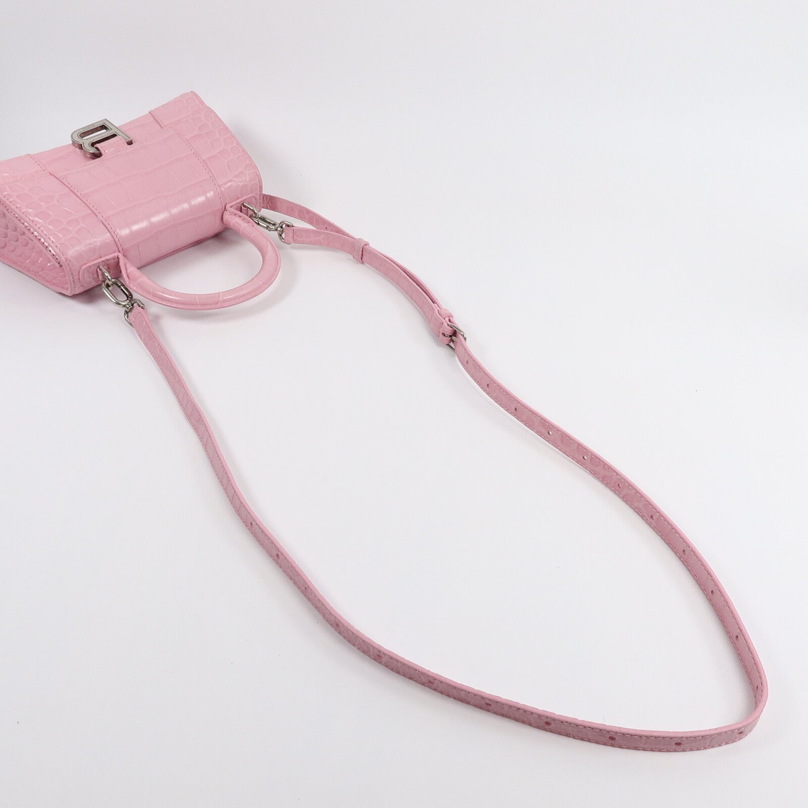 BALENCIAGA 牛皮皮革Hourglass XS Handbag手挽肩背兩用袋