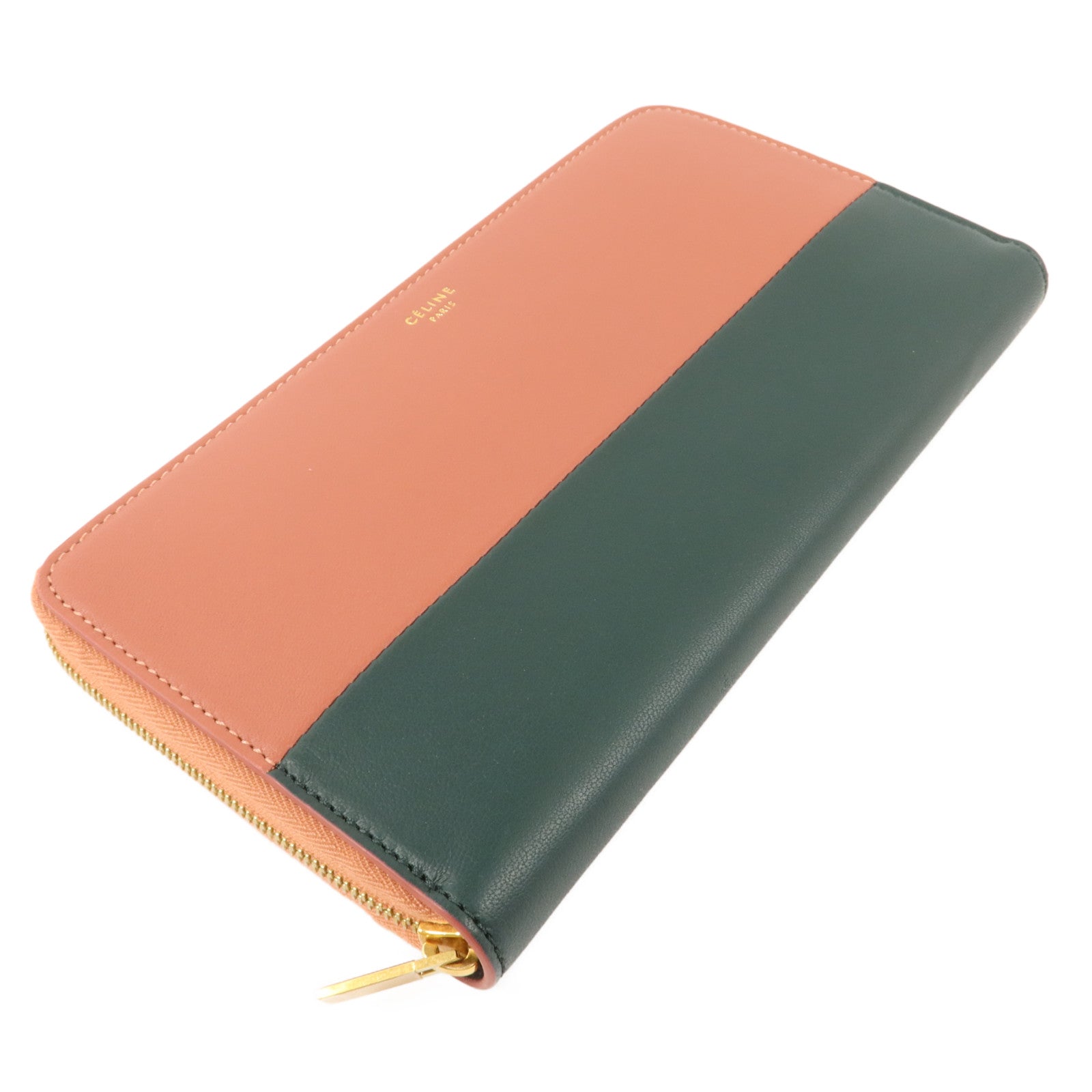 CELINE 牛皮皮革Large Zipped Wallet長錢包