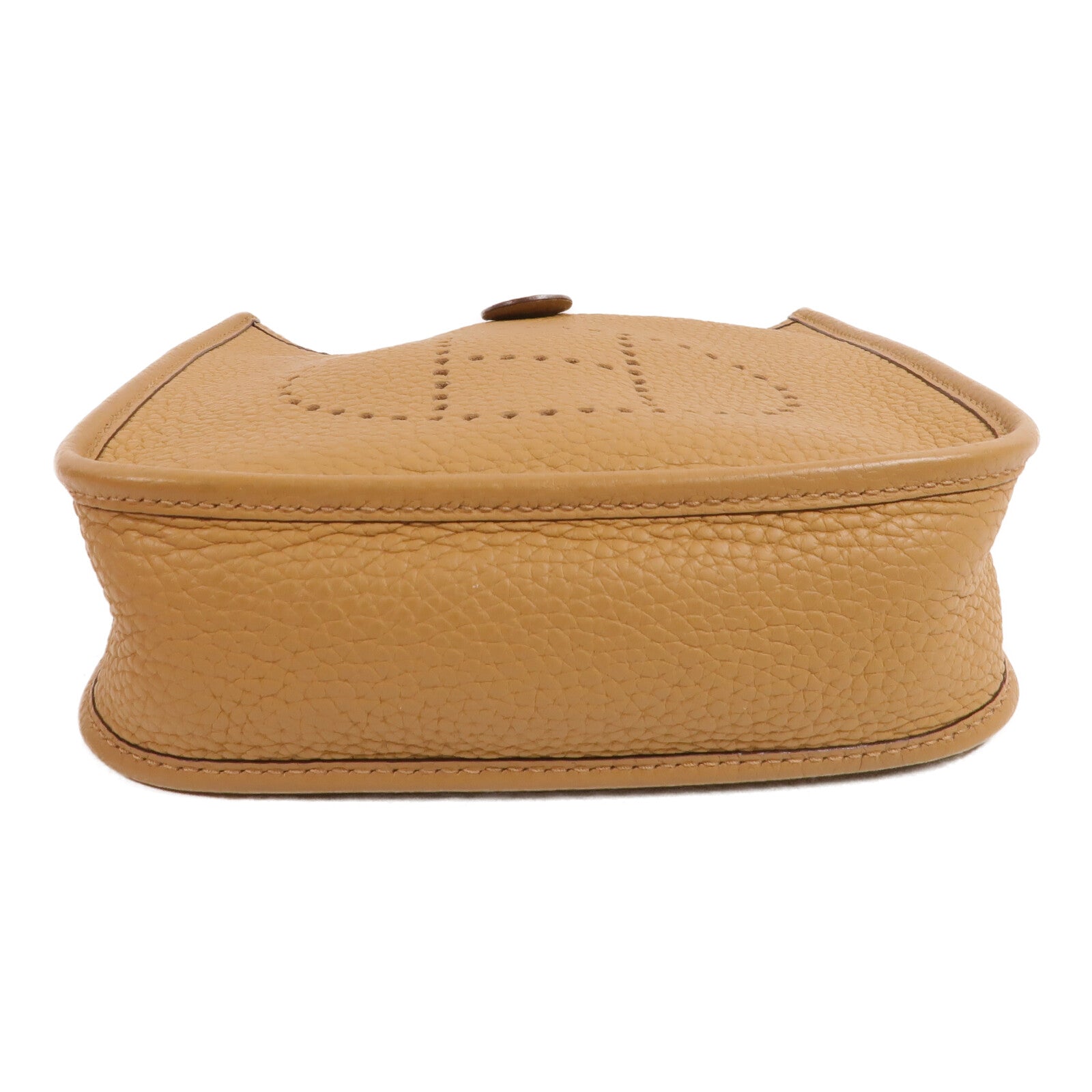 HERMES Clemence皮革Evelyne TPM肩背袋Biscuit