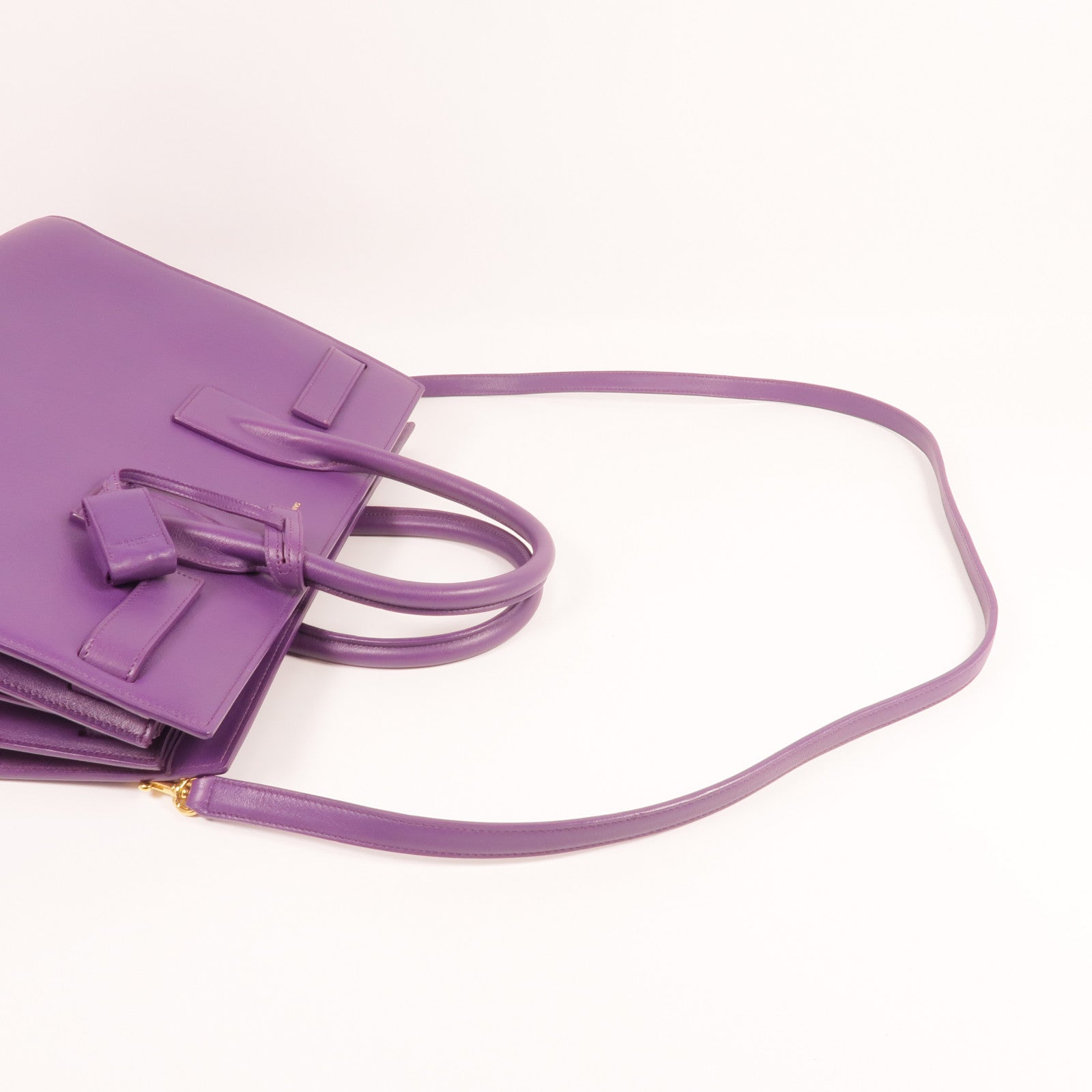 SAINT LAURENT 牛皮皮革Sac De Jour金扣手挽肩背兩用袋