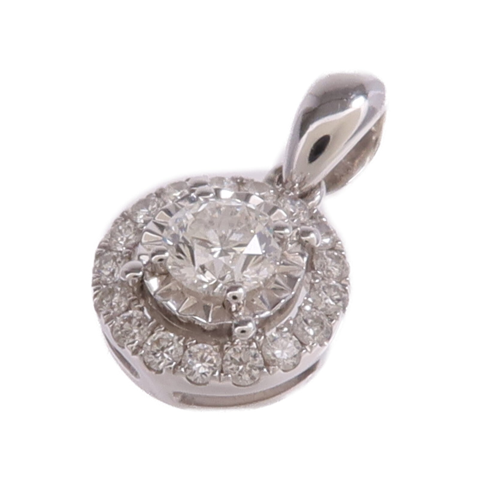 JEWELRY 18K白金Diamond Pendant Top鑽石吊墜