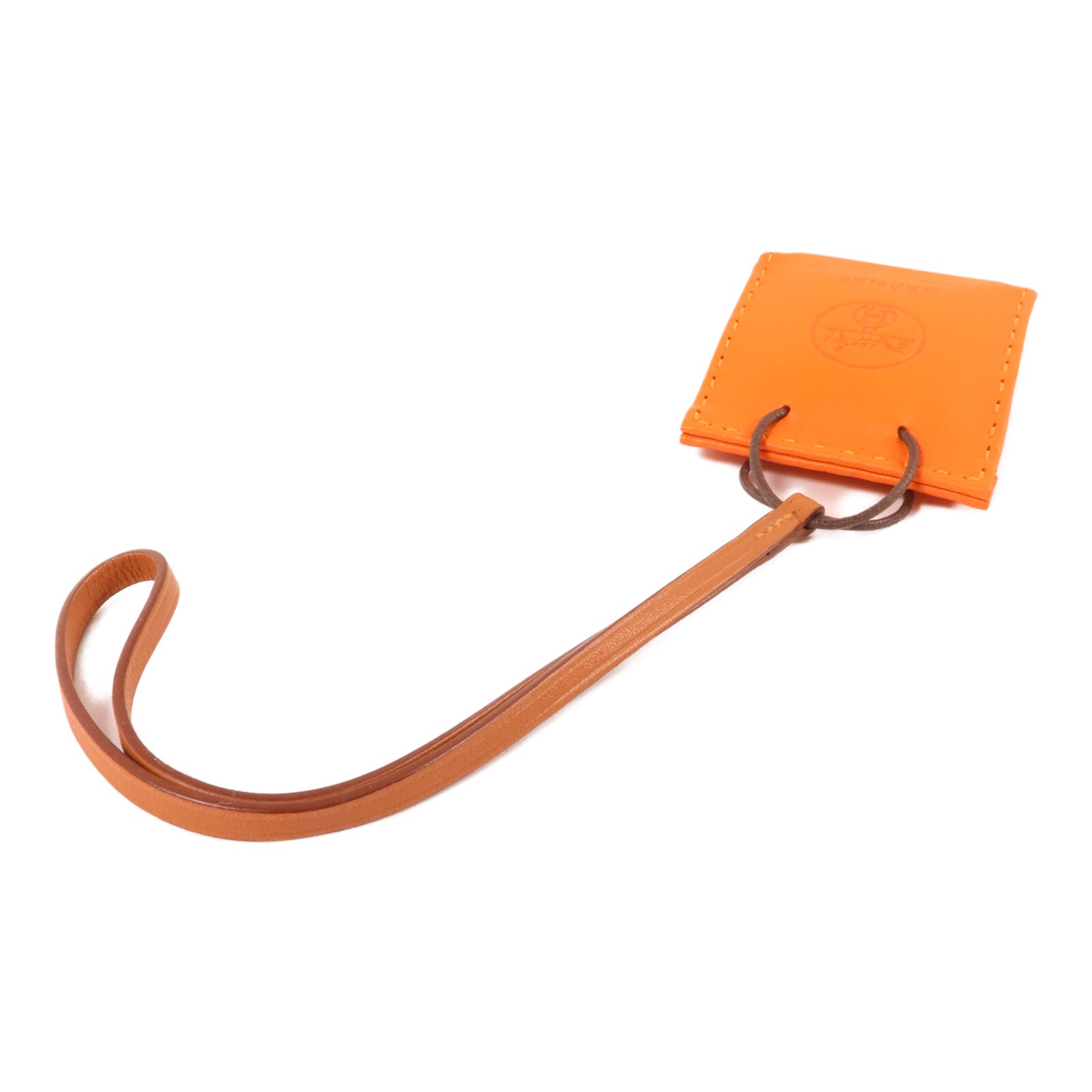 HERMES Milo/Swift皮革Sac Orange Bag Charm掛飾Orange