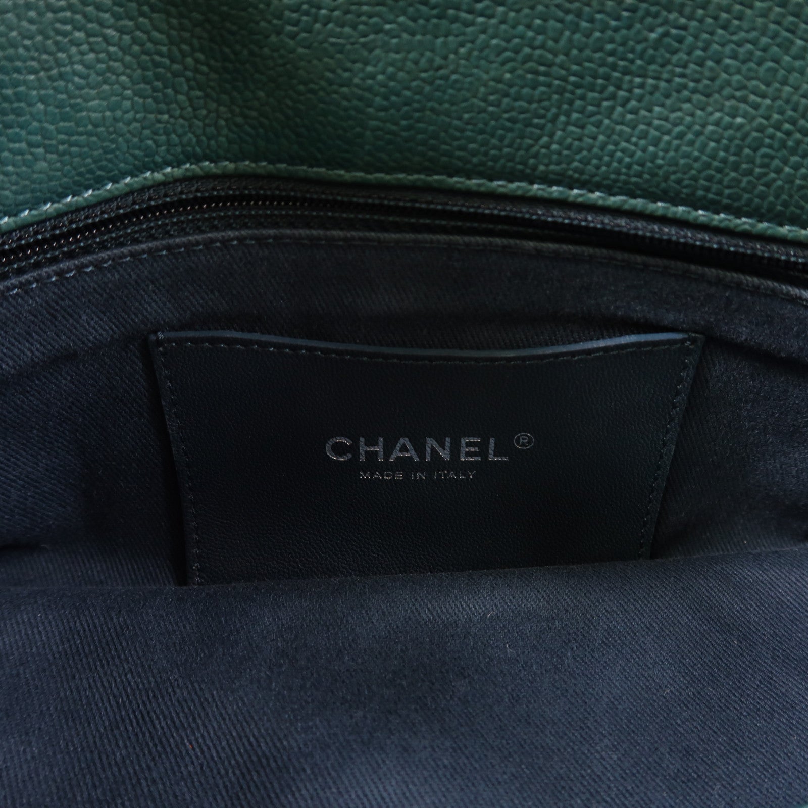CHANEL 牛皮皮革Chain Shoulder銀扣鏈帶肩背袋