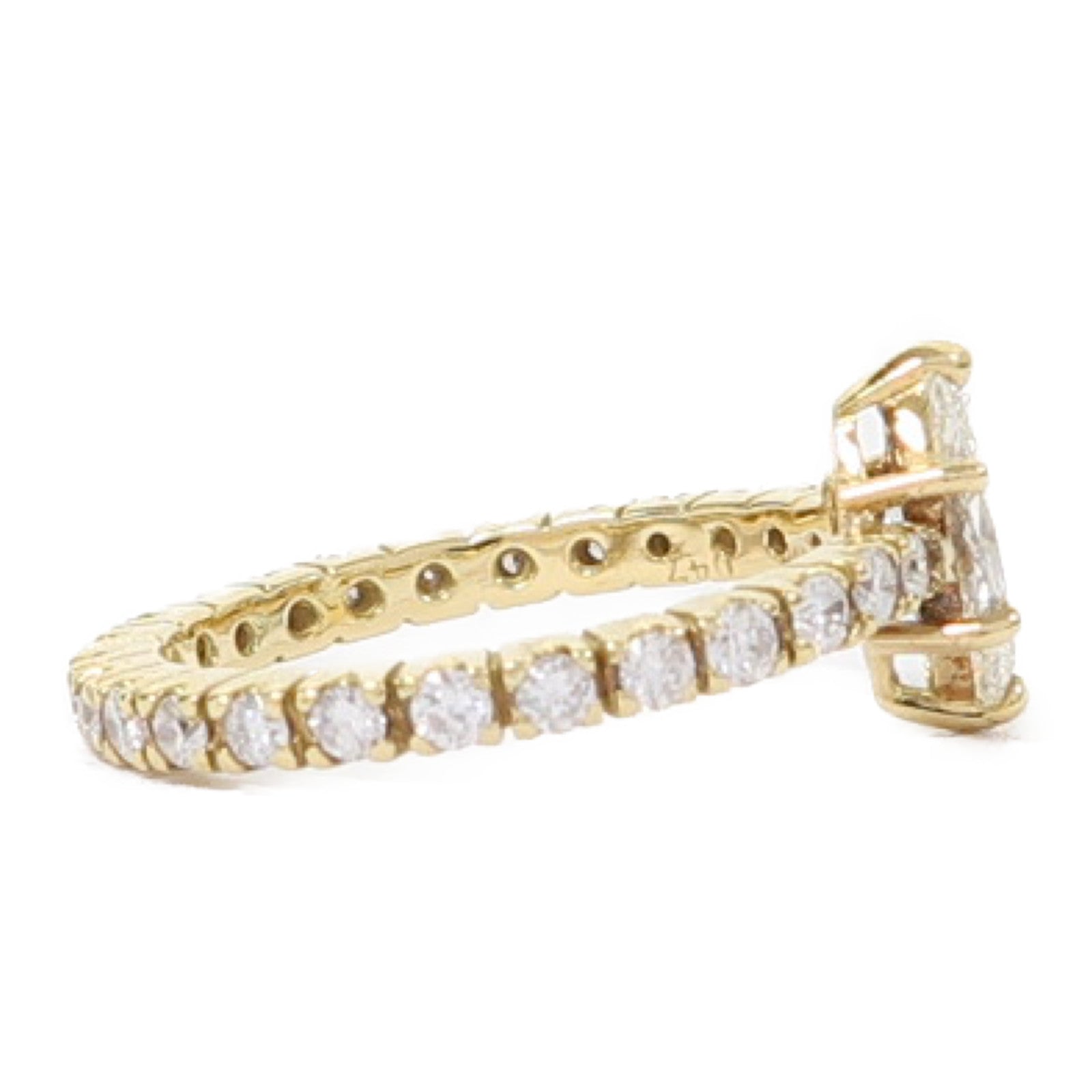 JEWELRY 18K黃金Ring0.56ct鑽石/0.47ct鑽石戒指US#3.75