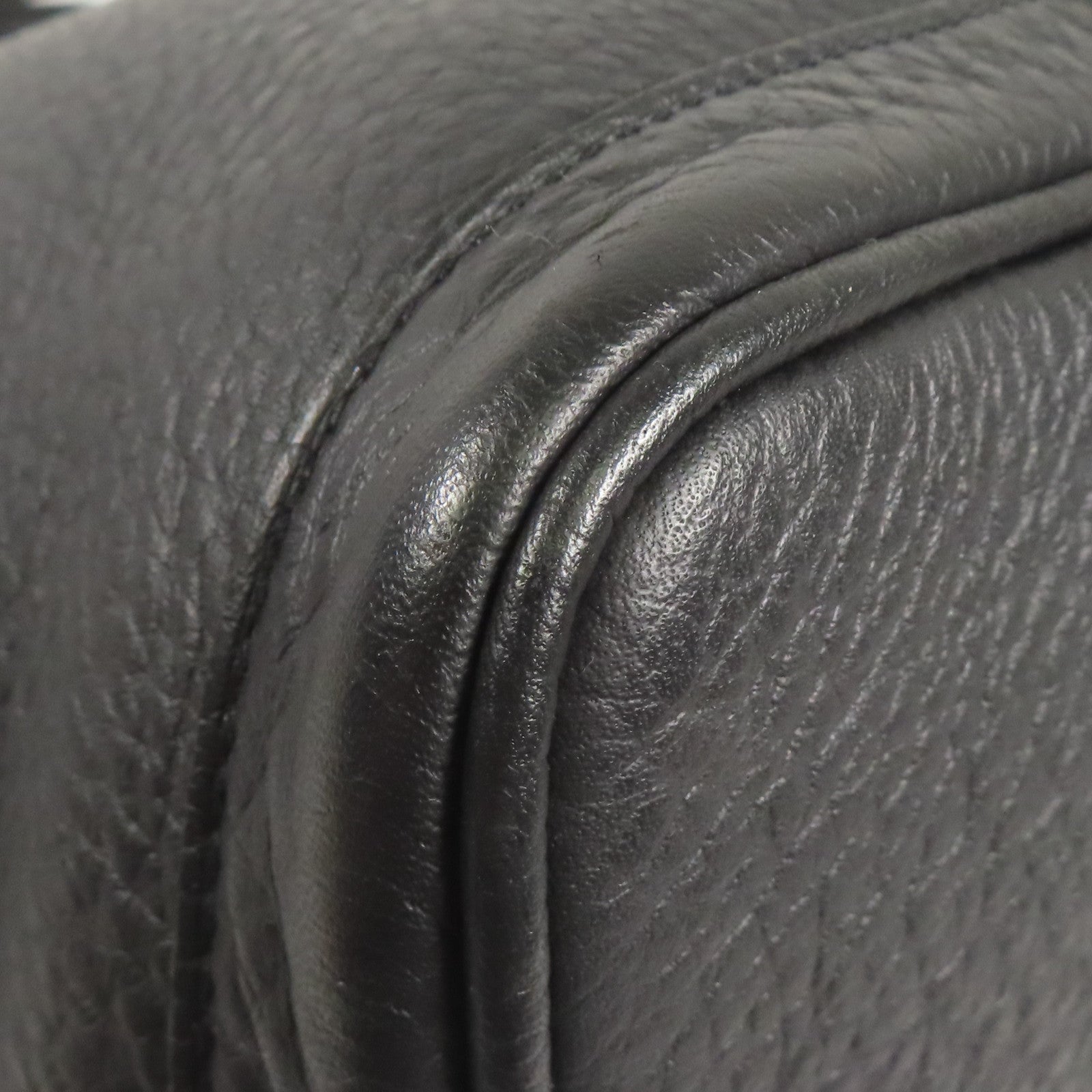 HERMES Negonda皮革GardenParty PM銀扣手挽袋Black