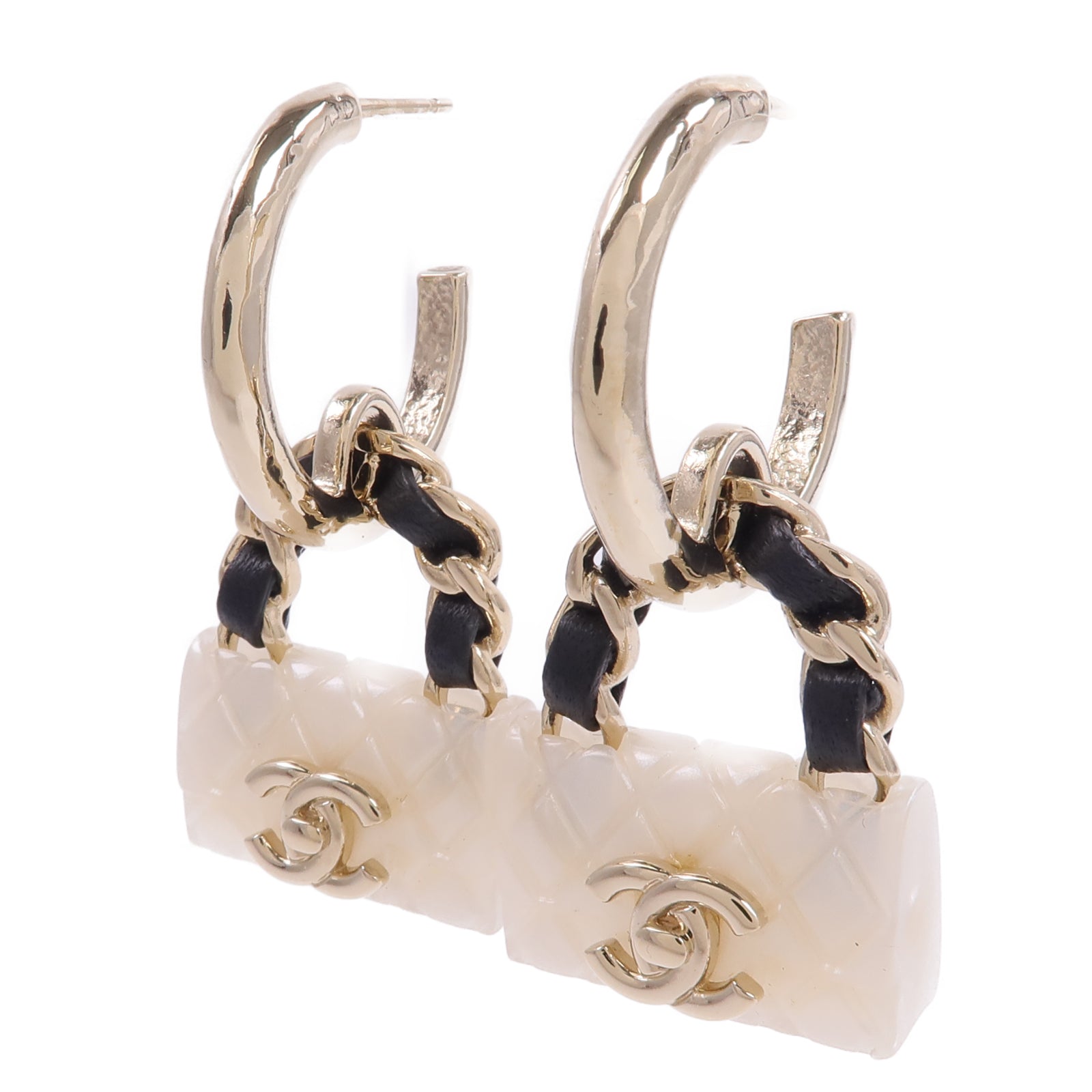 CHANEL PVC/金屬/皮革Earrings耳環