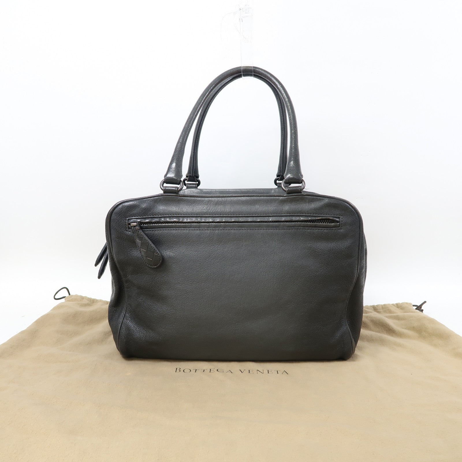 BOTTEGA VENETA 牛皮皮革Hand Bag手挽袋灰色