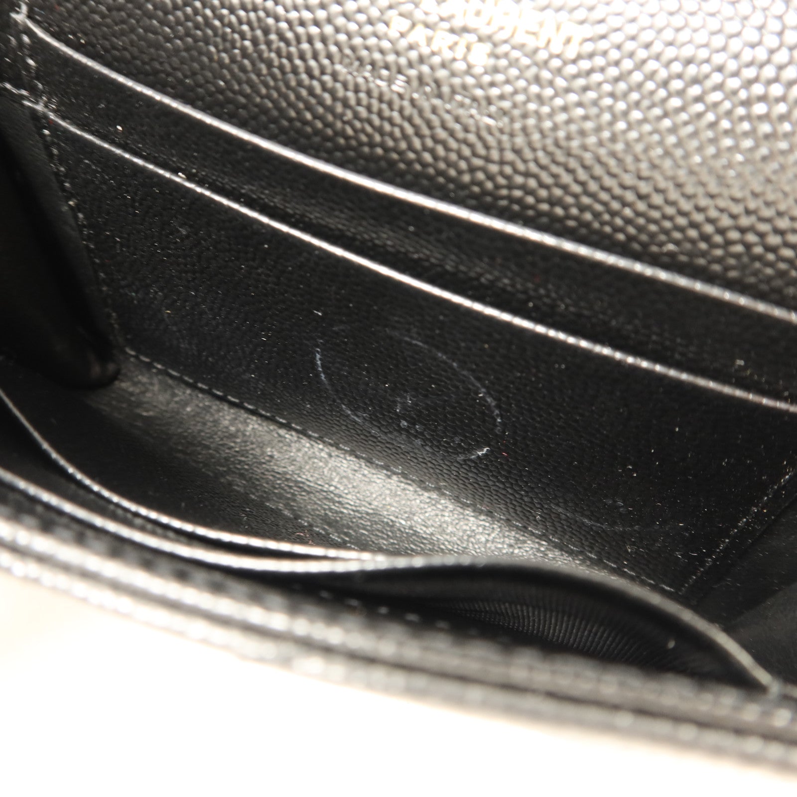 SAINT LAURENT 牛皮皮革Cassandre Matelasse Small Wallet錢包