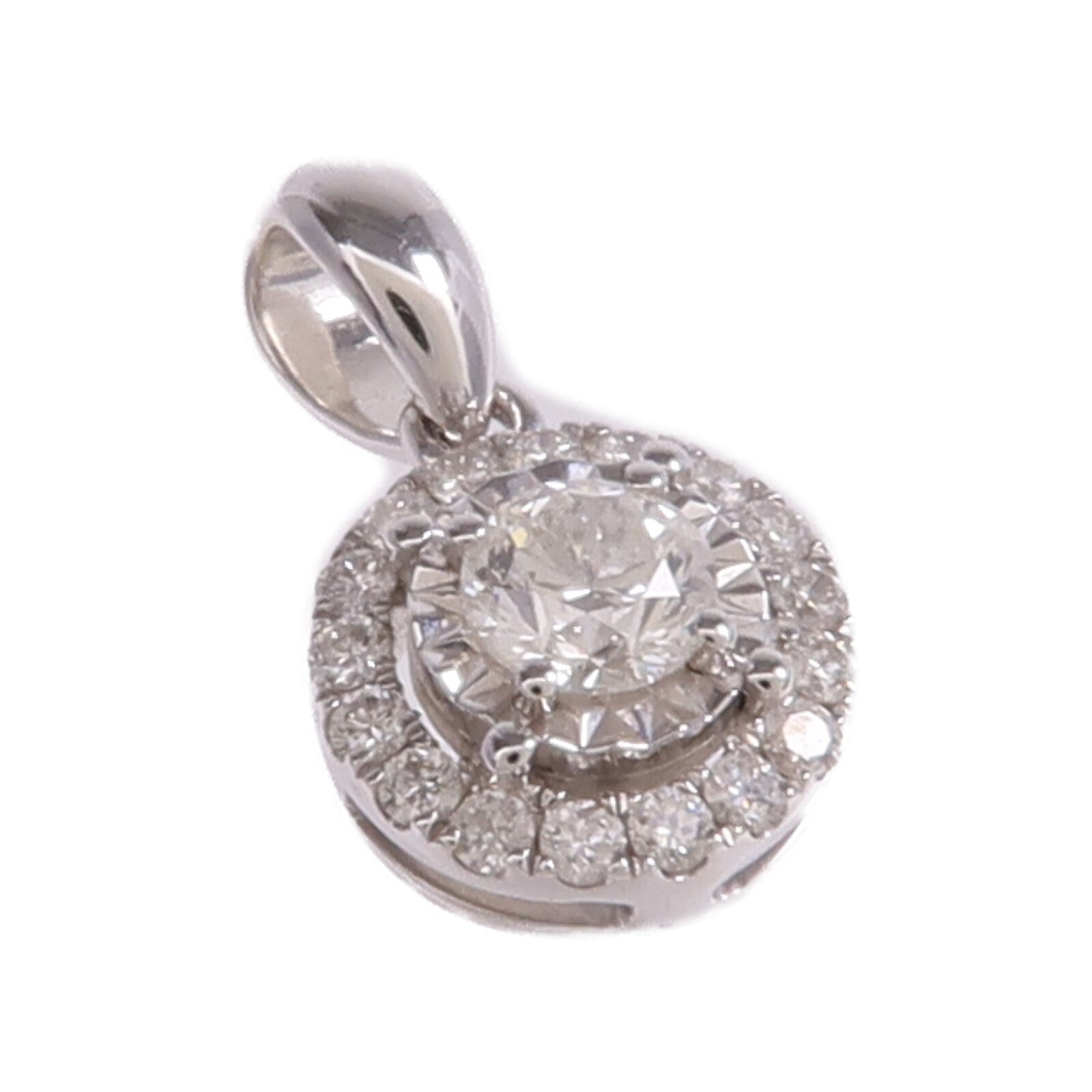 JEWELRY 18K白金Diamond Pendant Top鑽石吊墜