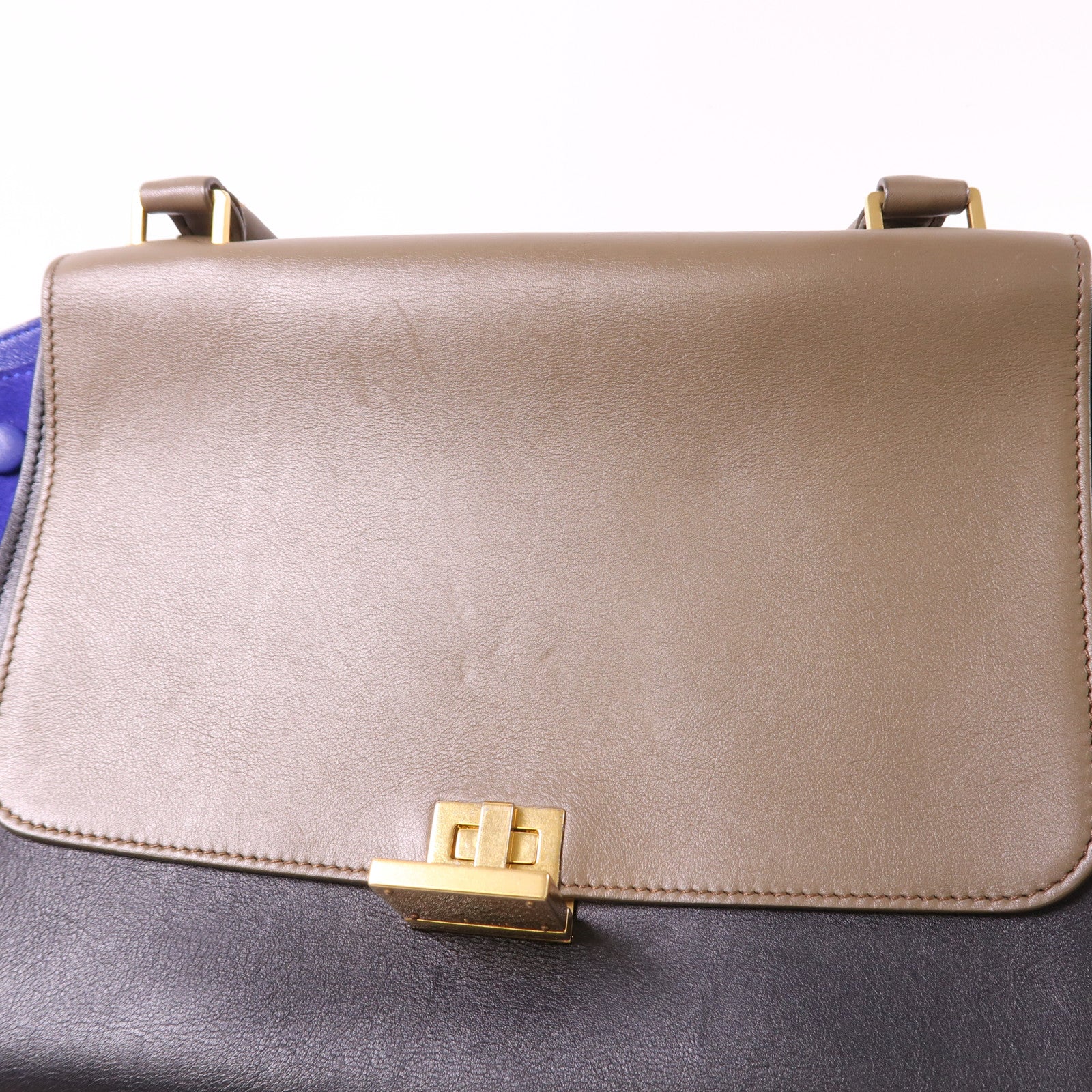 CELINE 牛皮皮革Trapeze金扣手挽肩背兩用袋