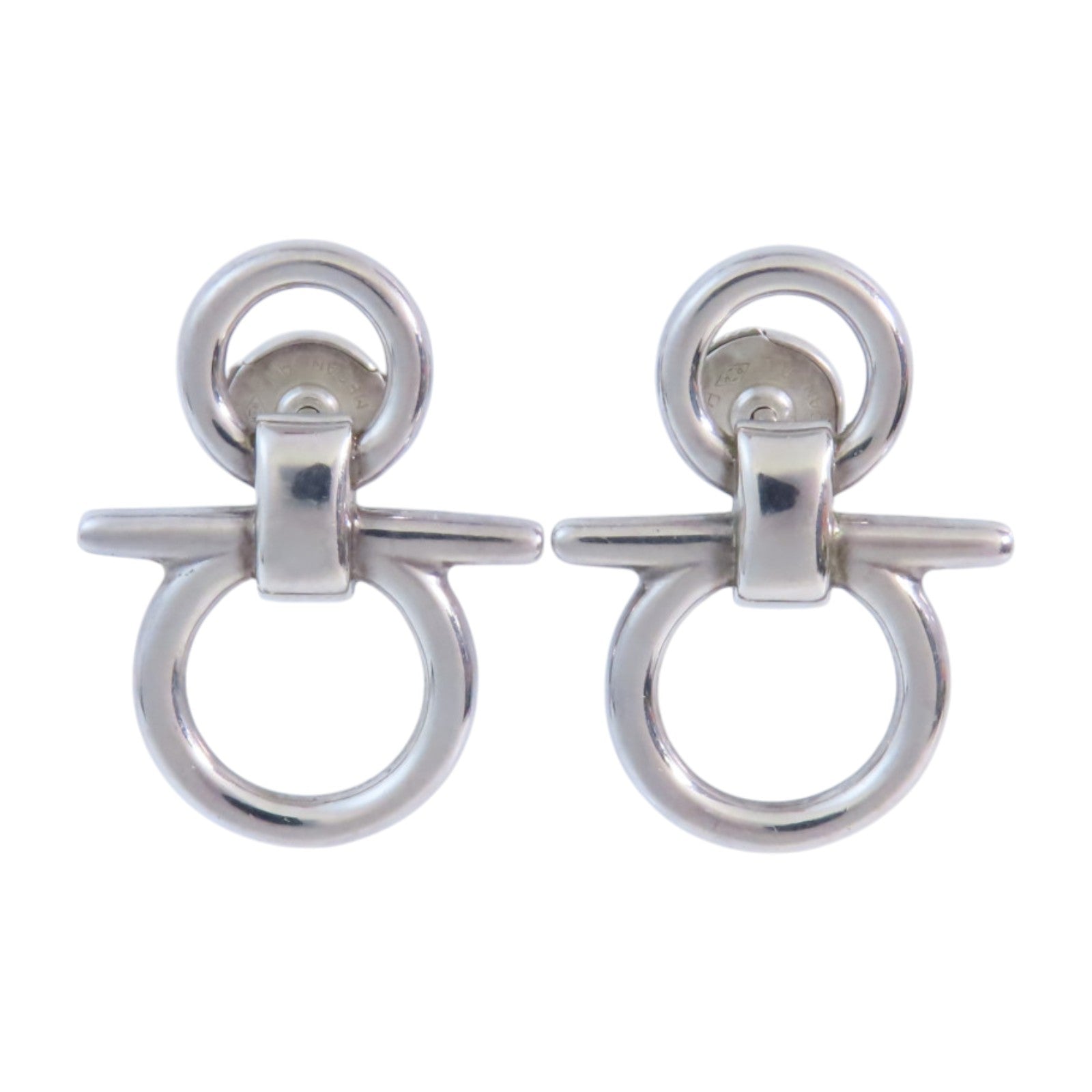 HERMES 925純銀Bridle Words Earrings銀扣耳環