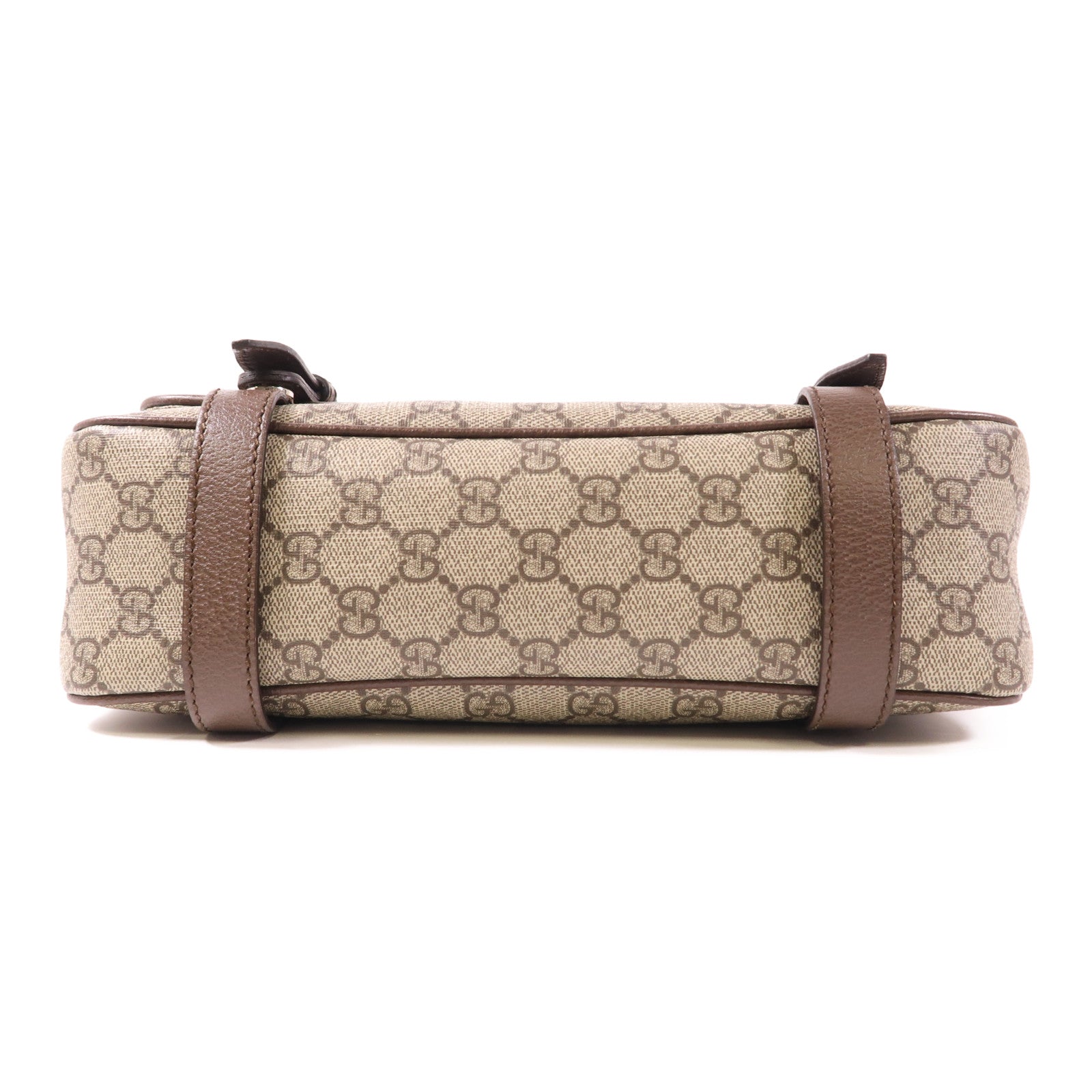 GUCCI 塗層帆布Shoulder Bag銀扣肩背袋