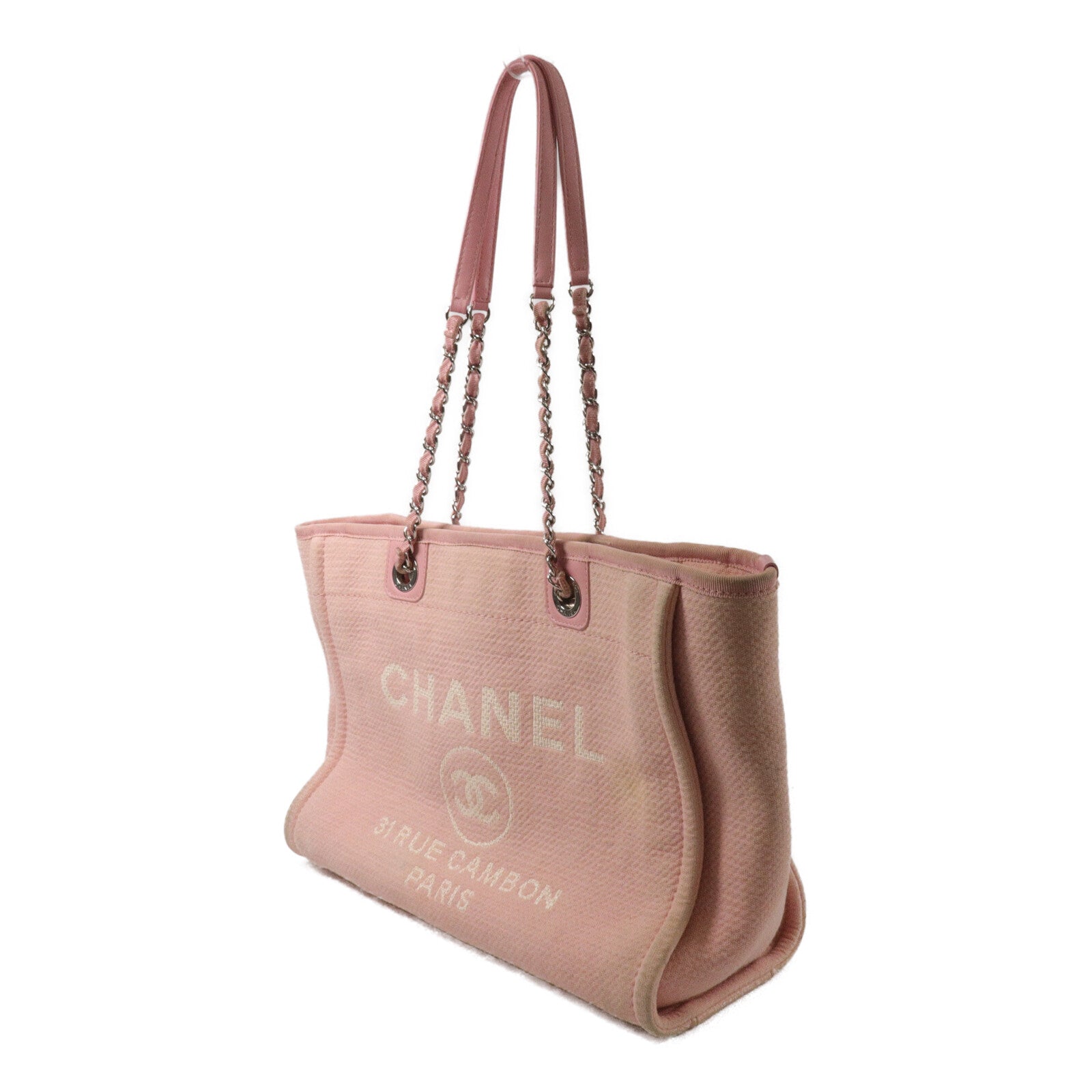 CHANEL 帆布Deauville Tote Small手挽袋