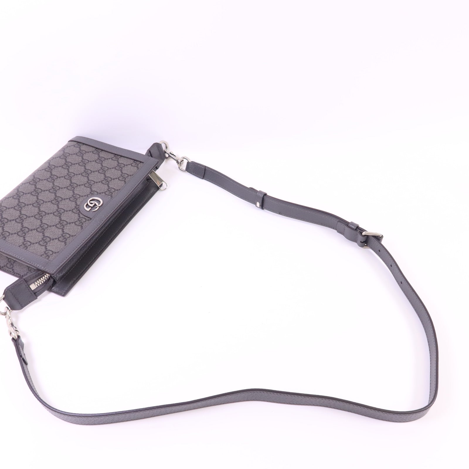 GUCCI 塗層帆布Ophidia Small Shoulder Bag銀扣肩背袋