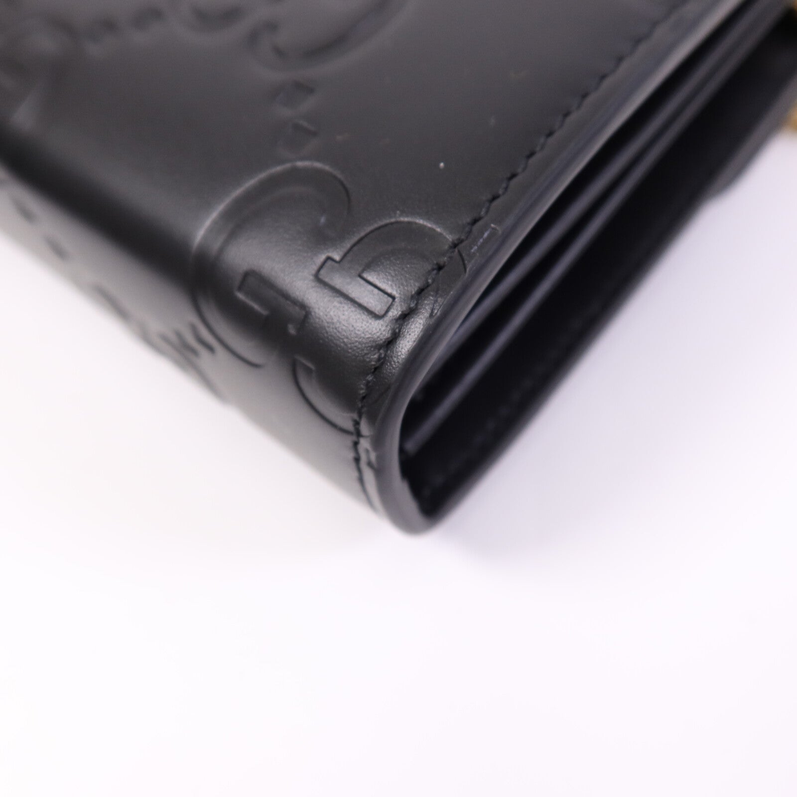 GUCCI 【激減優惠】牛皮皮革GG Chain Wallet金扣鏈帶肩背袋