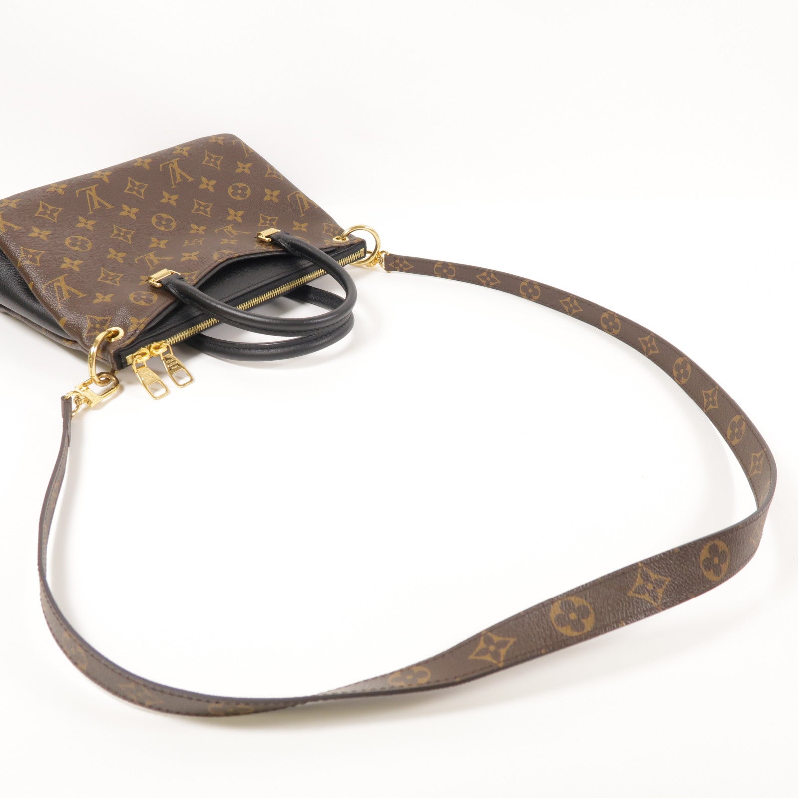 LOUIS VUITTON Monogram Pallas BB金扣手挽肩背兩用袋