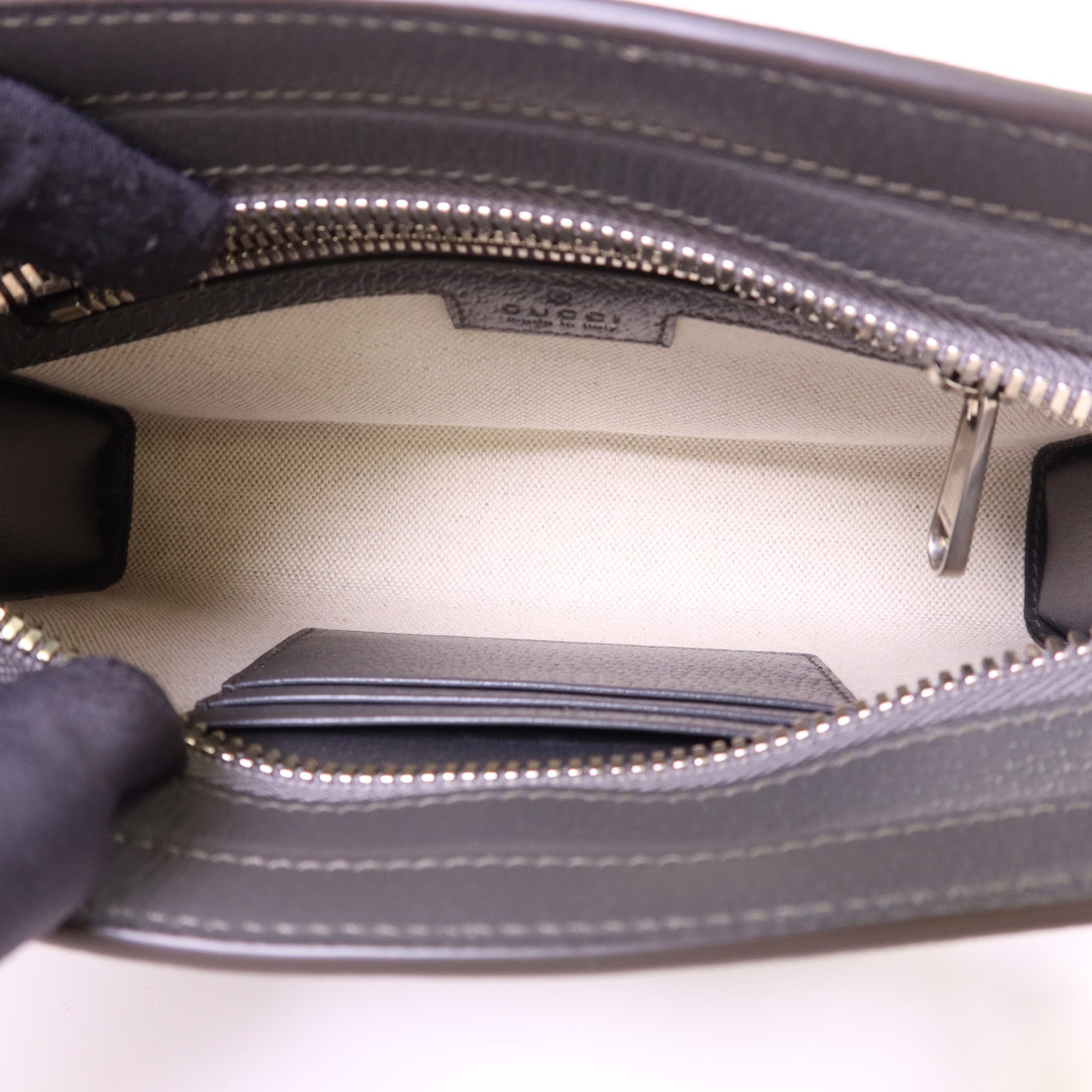 GUCCI 塗層帆布Ophidia Small Shoulder Bag銀扣肩背袋