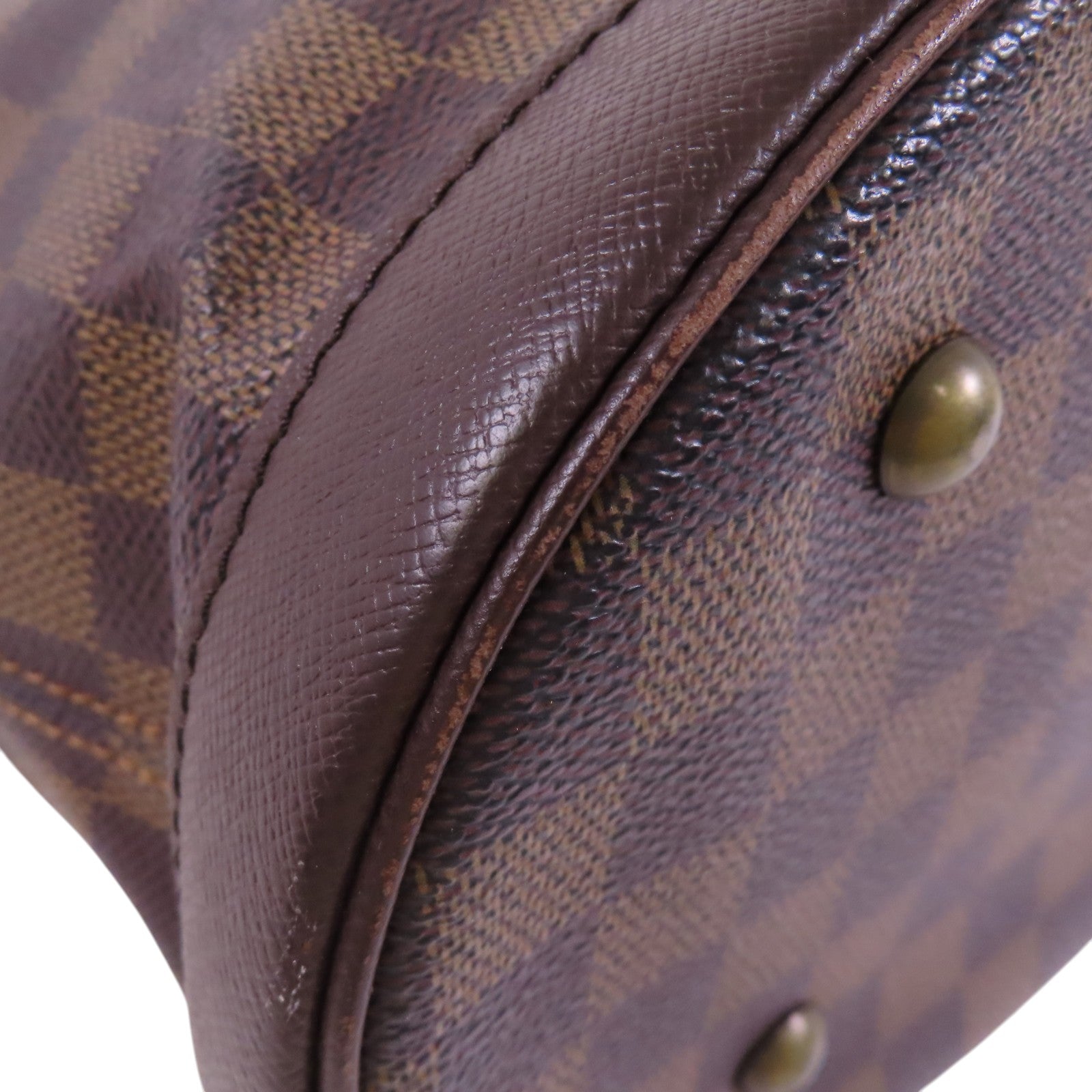 LOUIS VUITTON Damier Ebene Marais金扣肩背袋