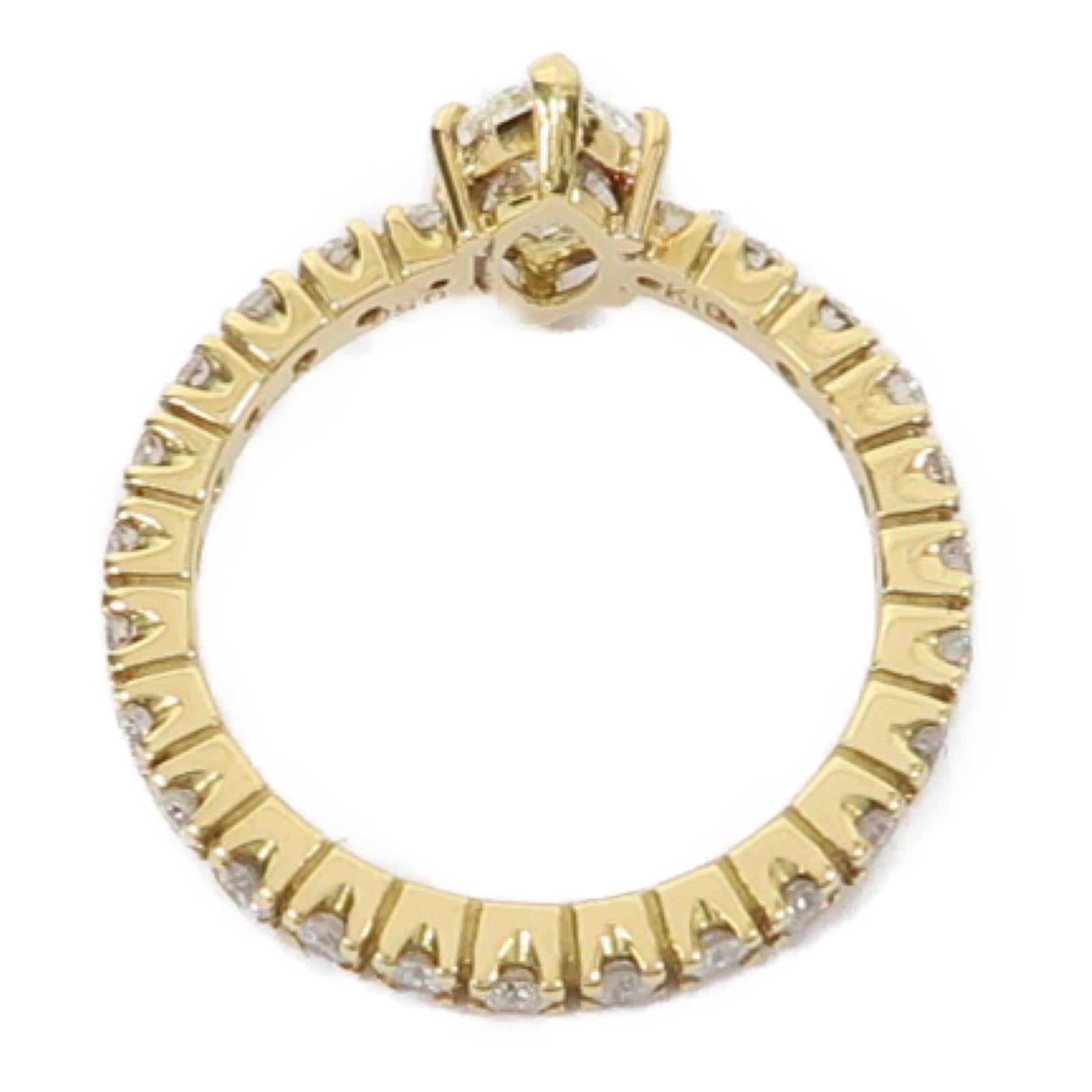JEWELRY 18K黃金Ring0.56ct鑽石/0.47ct鑽石戒指US#3.75