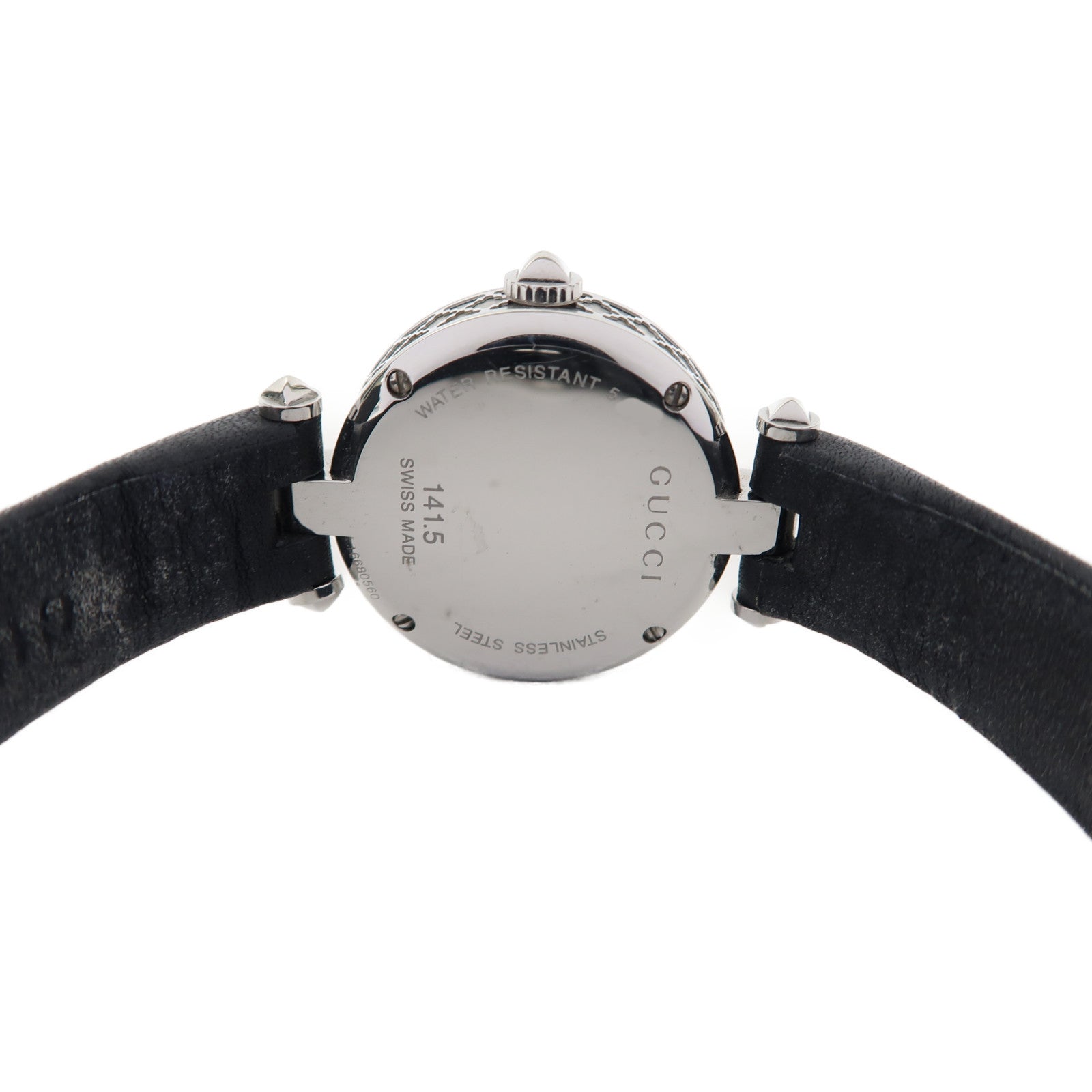 GUCCI Diamantissima Watch不鏽鋼手錶石英機芯黑色