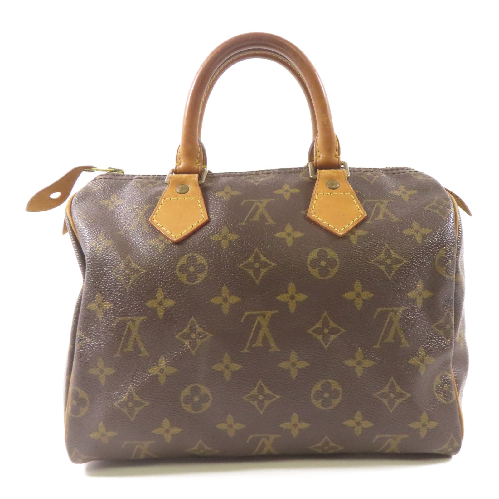 LOUIS VUITTON Monogram Speedy 25金扣手挽袋棕色
