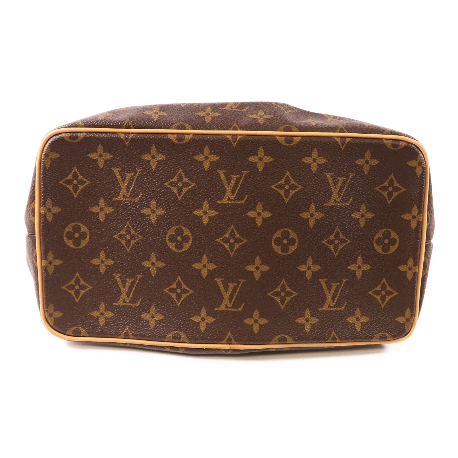 LOUIS VUITTON Monogram Palermo PM金扣手挽肩背兩用袋棕色