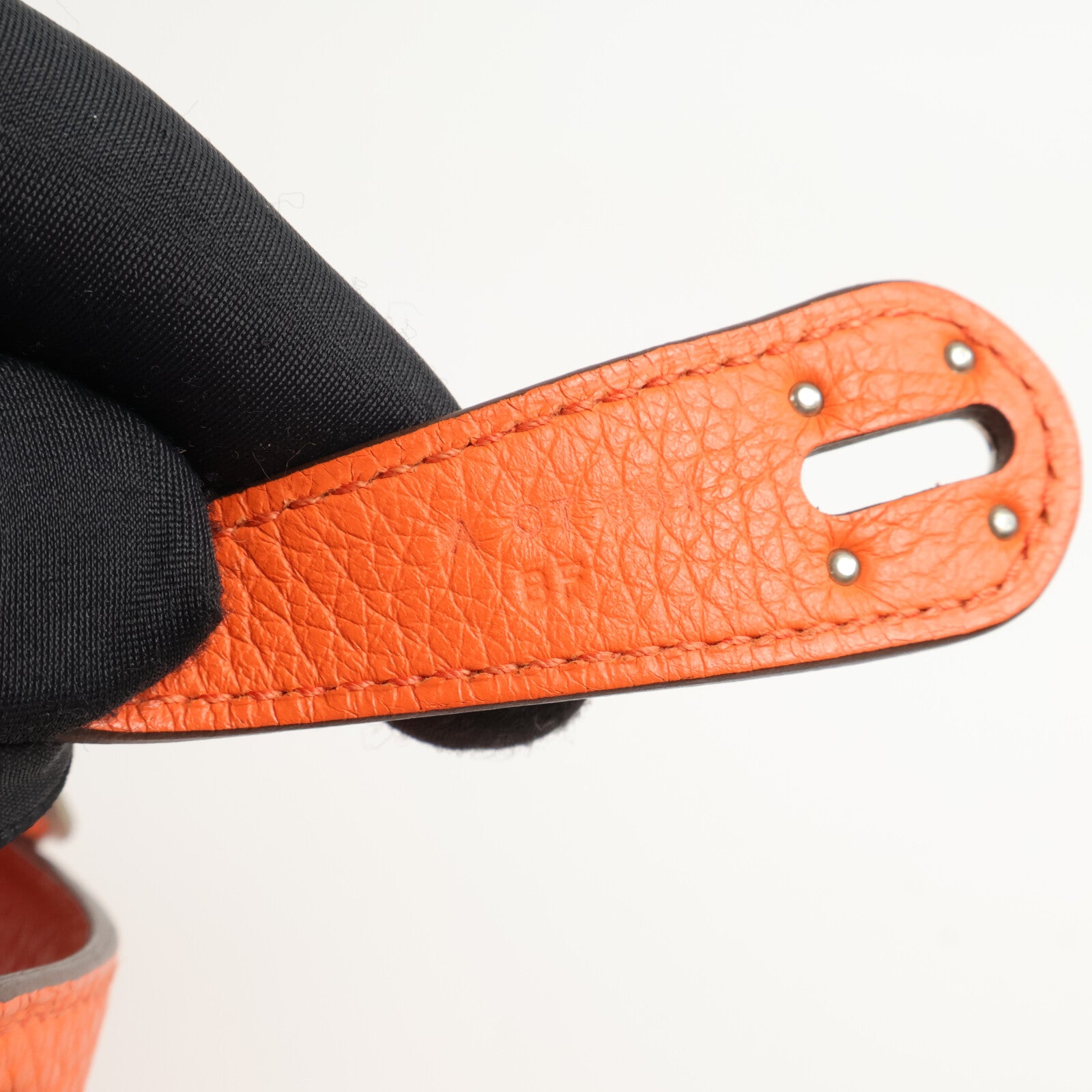 HERMES Clemence皮革Lindy 26手挽肩背兩用袋Orange Poppy/Bordeau