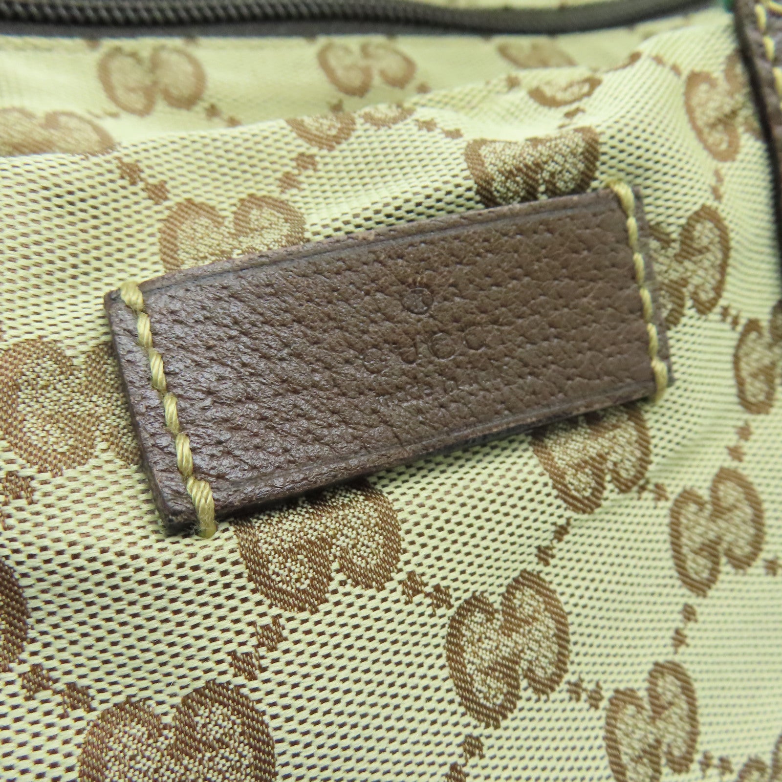 GUCCI 【激減優惠】帆布Tote Bag銀扣手挽袋棕色