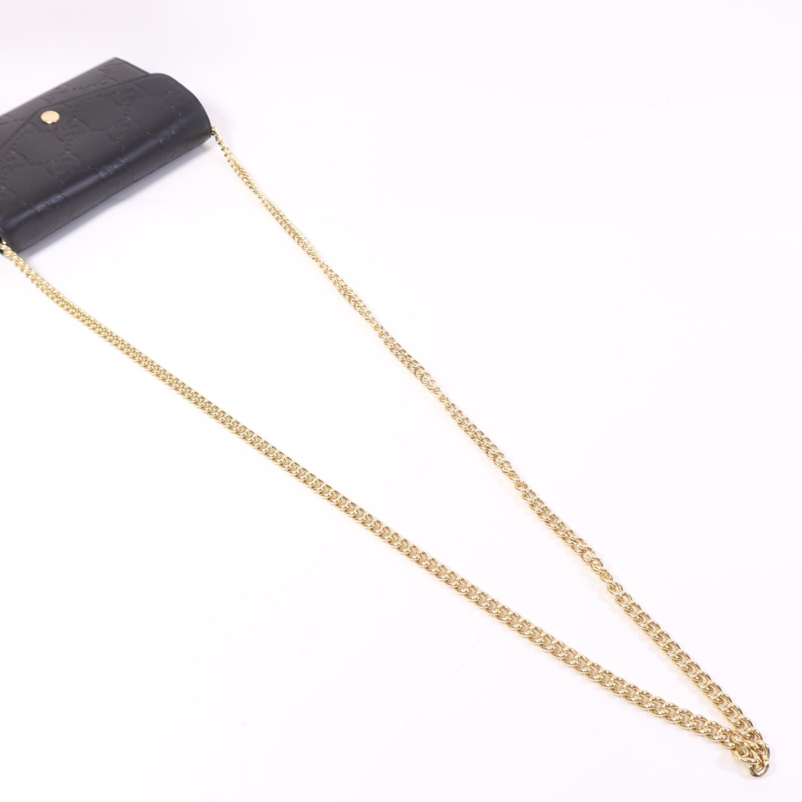 GUCCI 【激減優惠】牛皮皮革GG Chain Wallet金扣鏈帶肩背袋