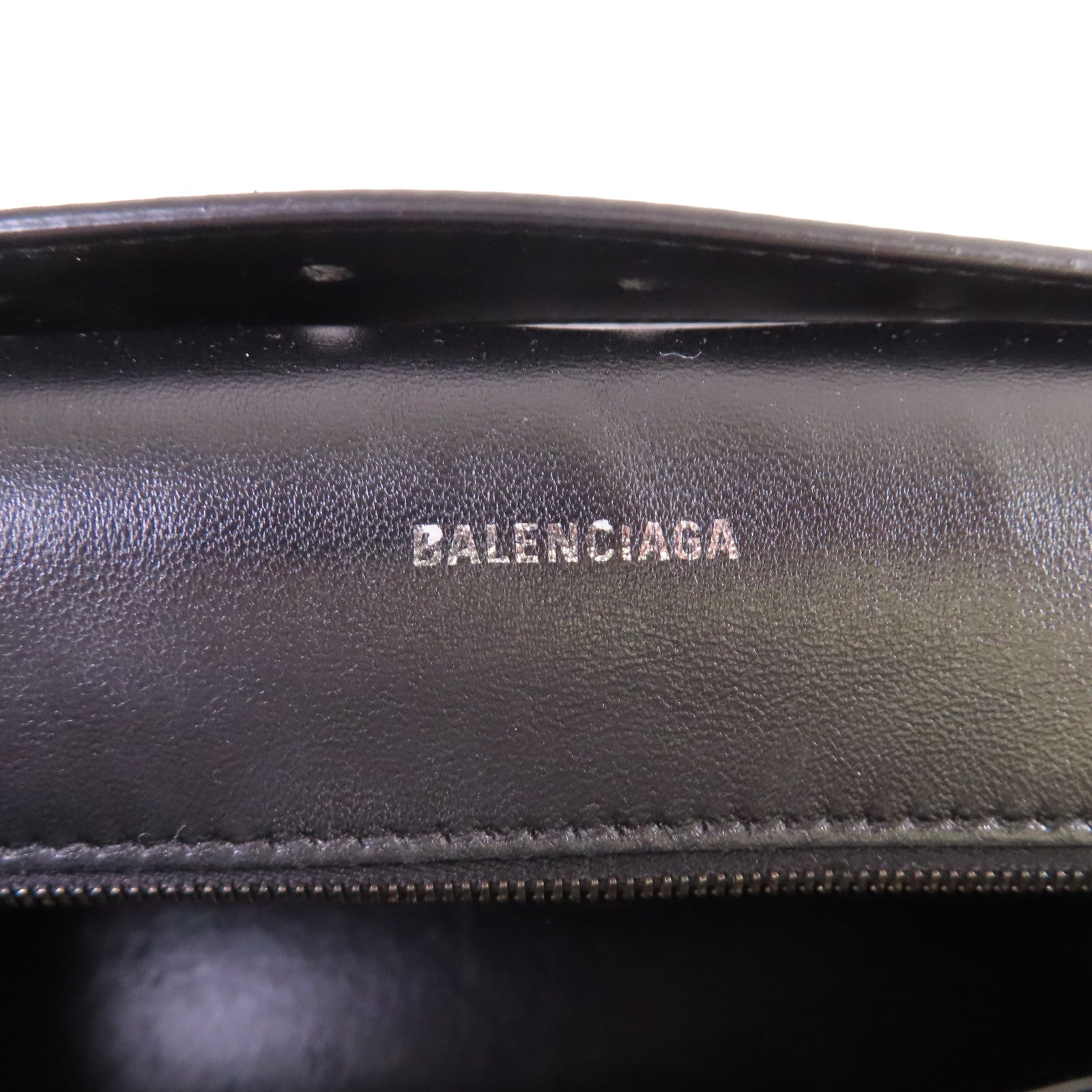 BALENCIAGA 牛皮皮革Downtown Medium Shoulder Bag肩背袋黑色