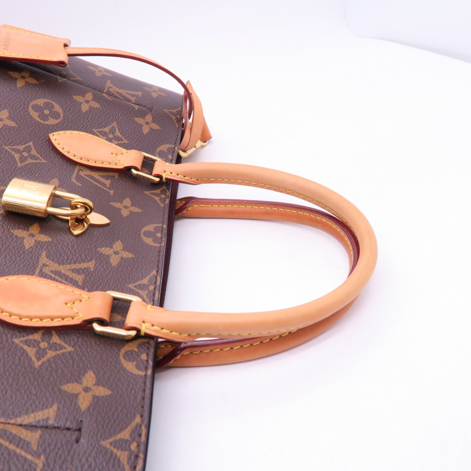 LOUIS VUITTON 【激減優惠】Monogram Flower Tote金扣手挽肩背兩用袋啡色