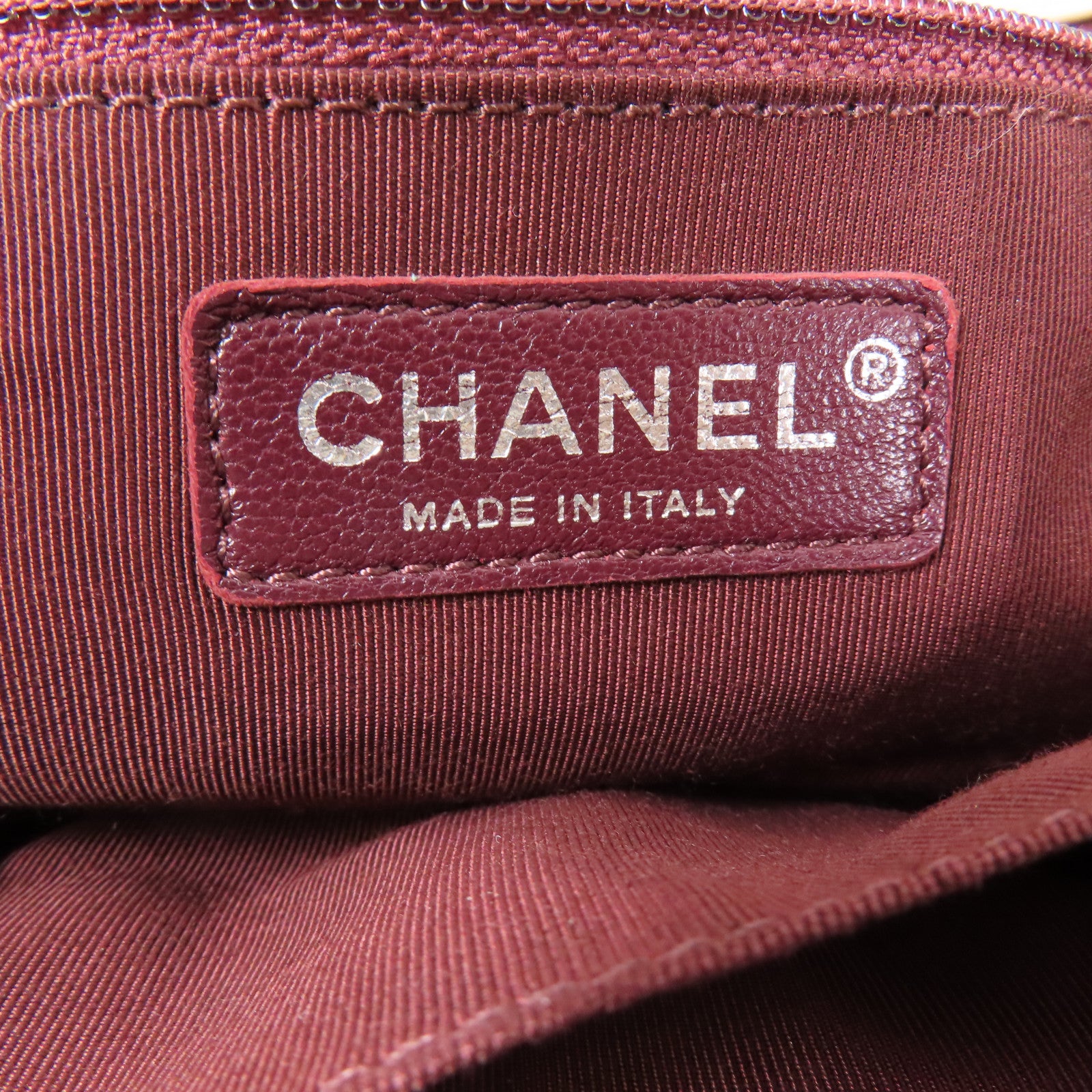 CHANEL 牛皮皮革Shoulder Bag銀扣手挽肩背兩用袋