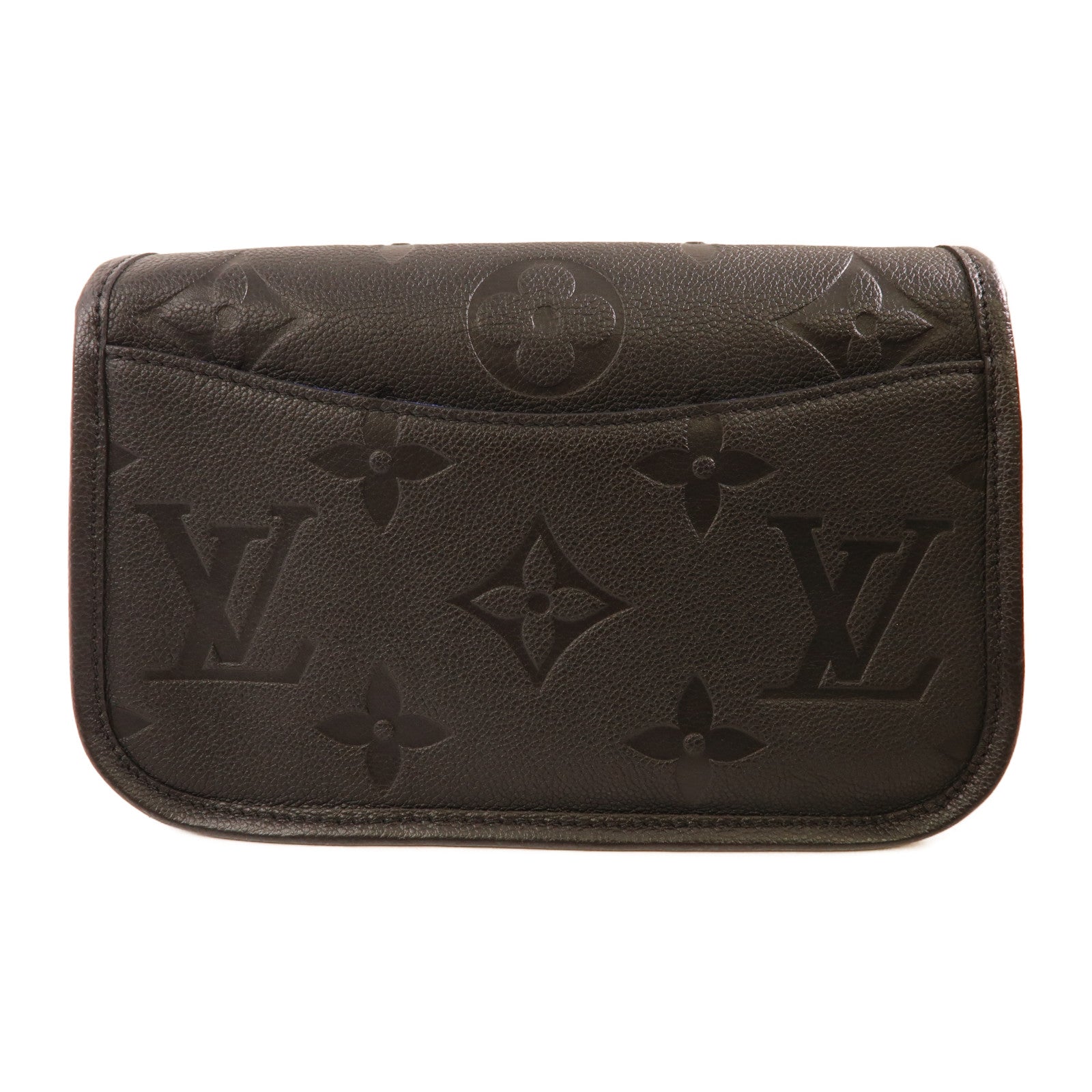 LOUIS VUITTON Monogram Empreinte Diane金扣肩背袋黑色