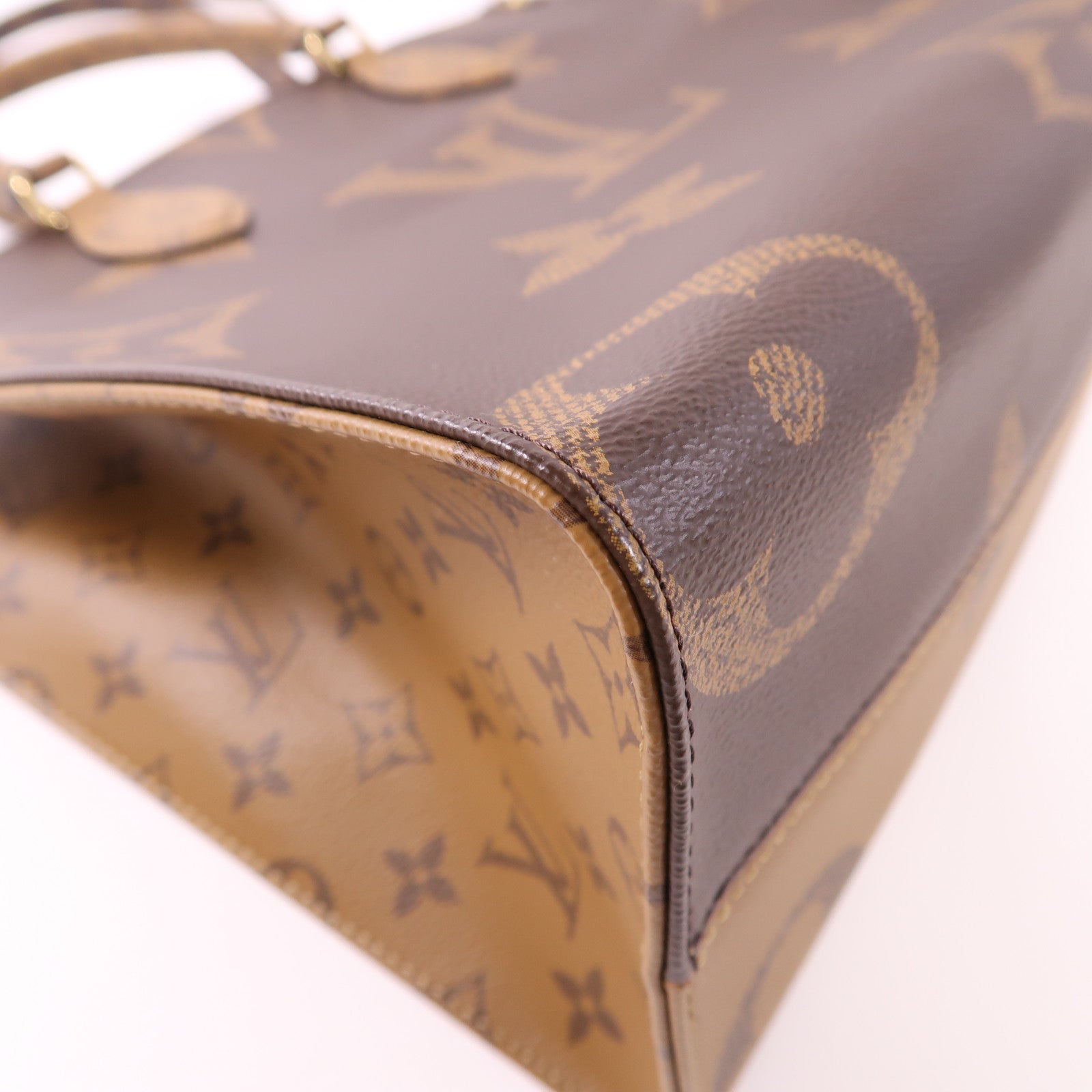 LOUIS VUITTON Monogram Giant On The Go MM金扣手挽肩背兩用袋