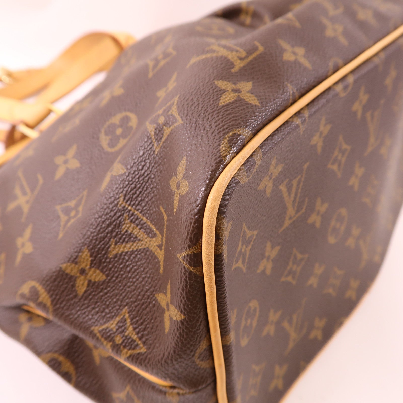 LOUIS VUITTON Monogram Palermo PM金扣手挽肩背兩用袋棕色