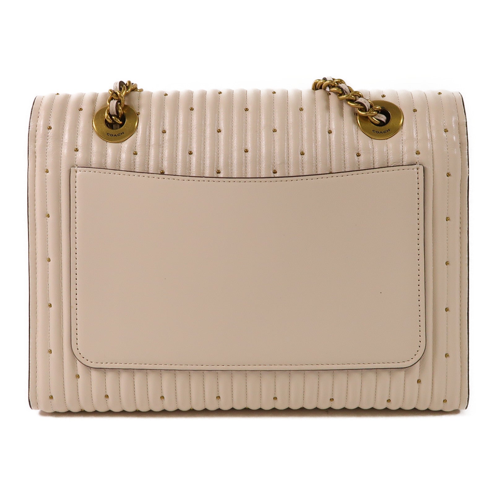 COACH 羊皮皮革Chain Shoulder Bag金扣鏈帶肩背袋