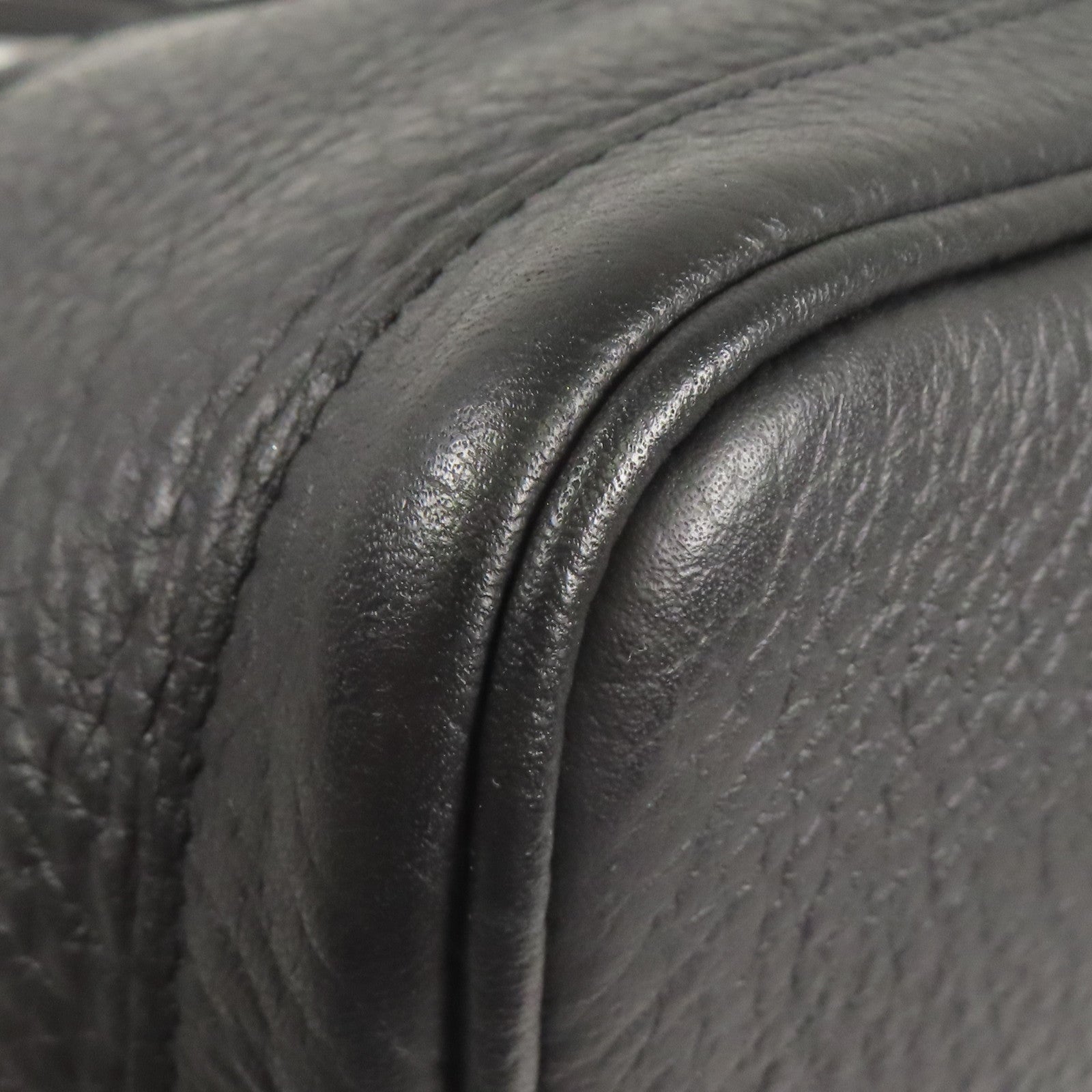 HERMES Negonda皮革GardenParty PM銀扣手挽袋Black
