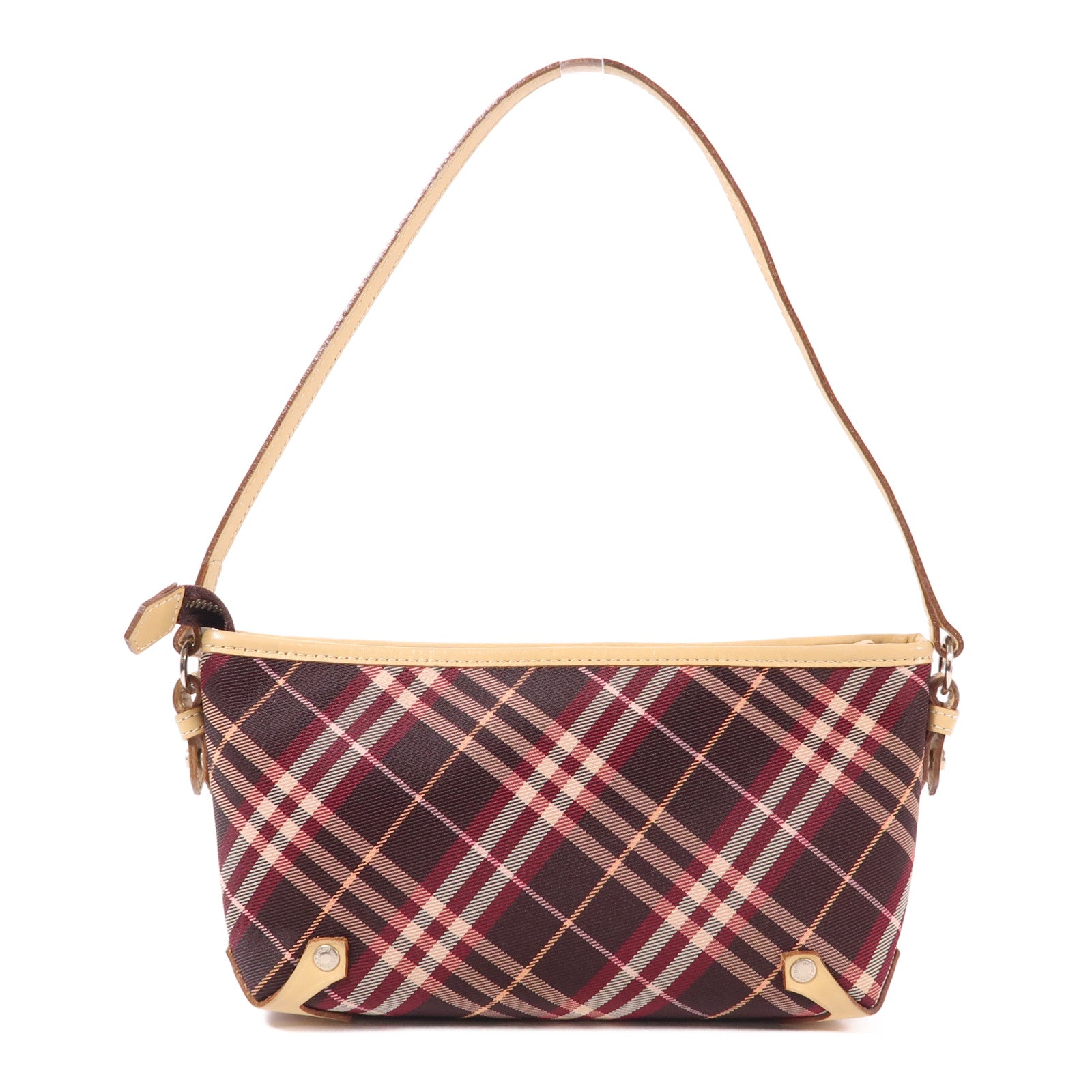 BURBERRY BLUE LABEL 帆布2 Way Shoulder銀扣手挽肩背兩用袋