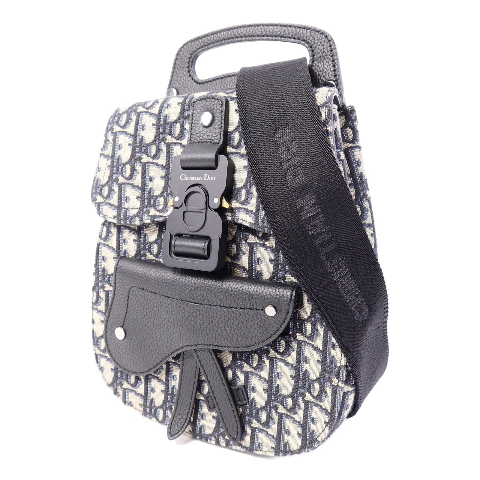 Dior 帆布/牛皮皮革Gallop Sling Bag肩背袋
