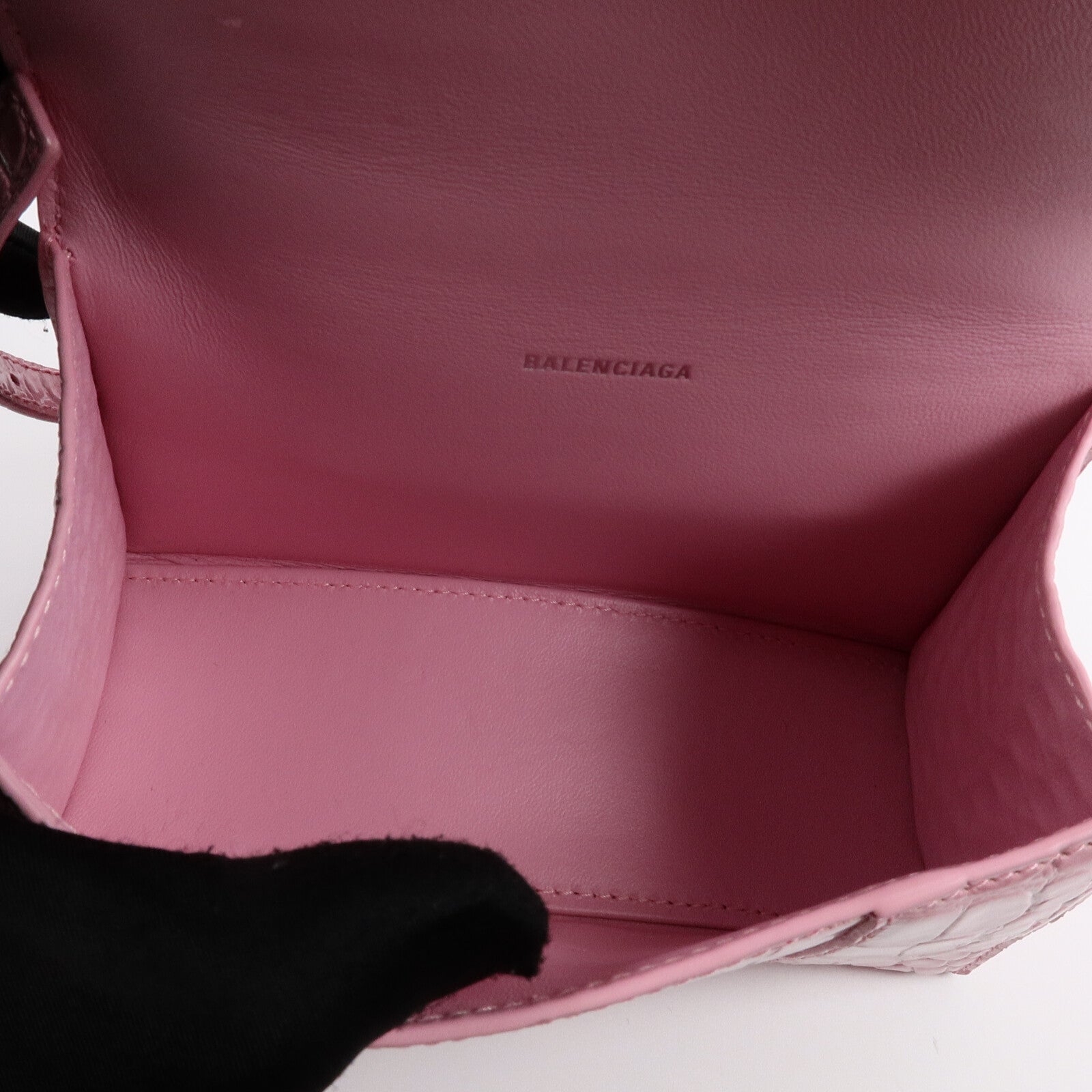 BALENCIAGA 牛皮皮革Hourglass XS Handbag手挽肩背兩用袋