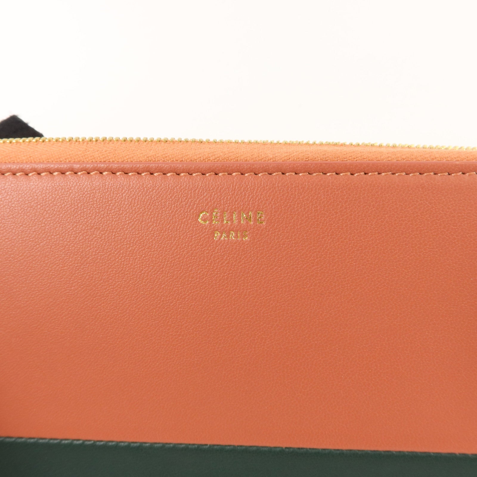 CELINE 牛皮皮革Large Zipped Wallet長錢包