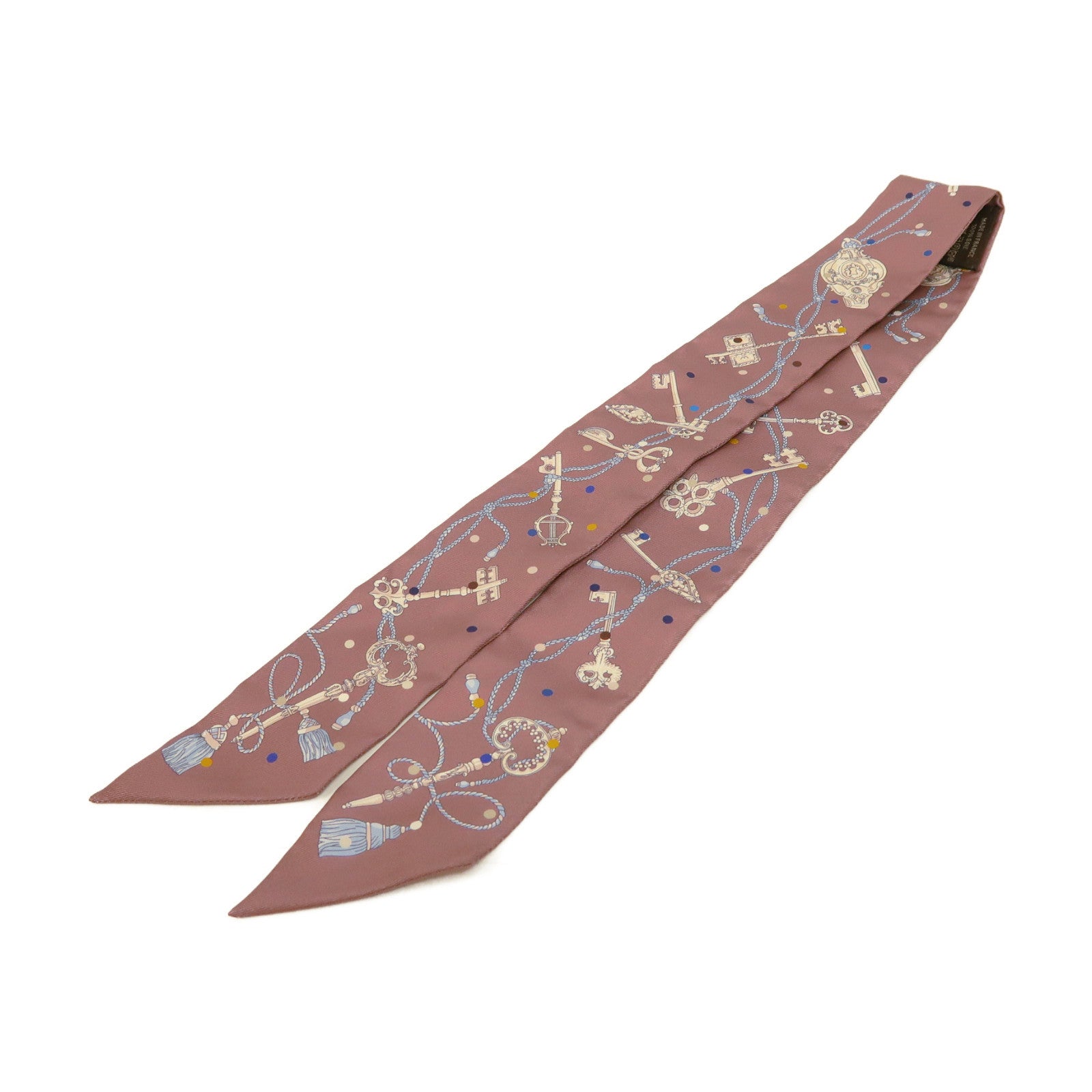 HERMES 絲質Twilly絲巾紫色
