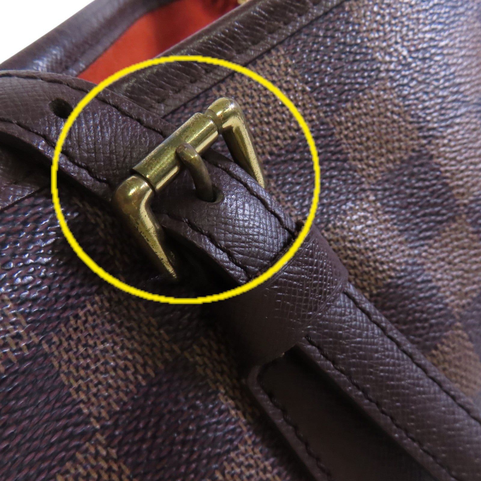 LOUIS VUITTON Damier Ebene Marais金扣肩背袋