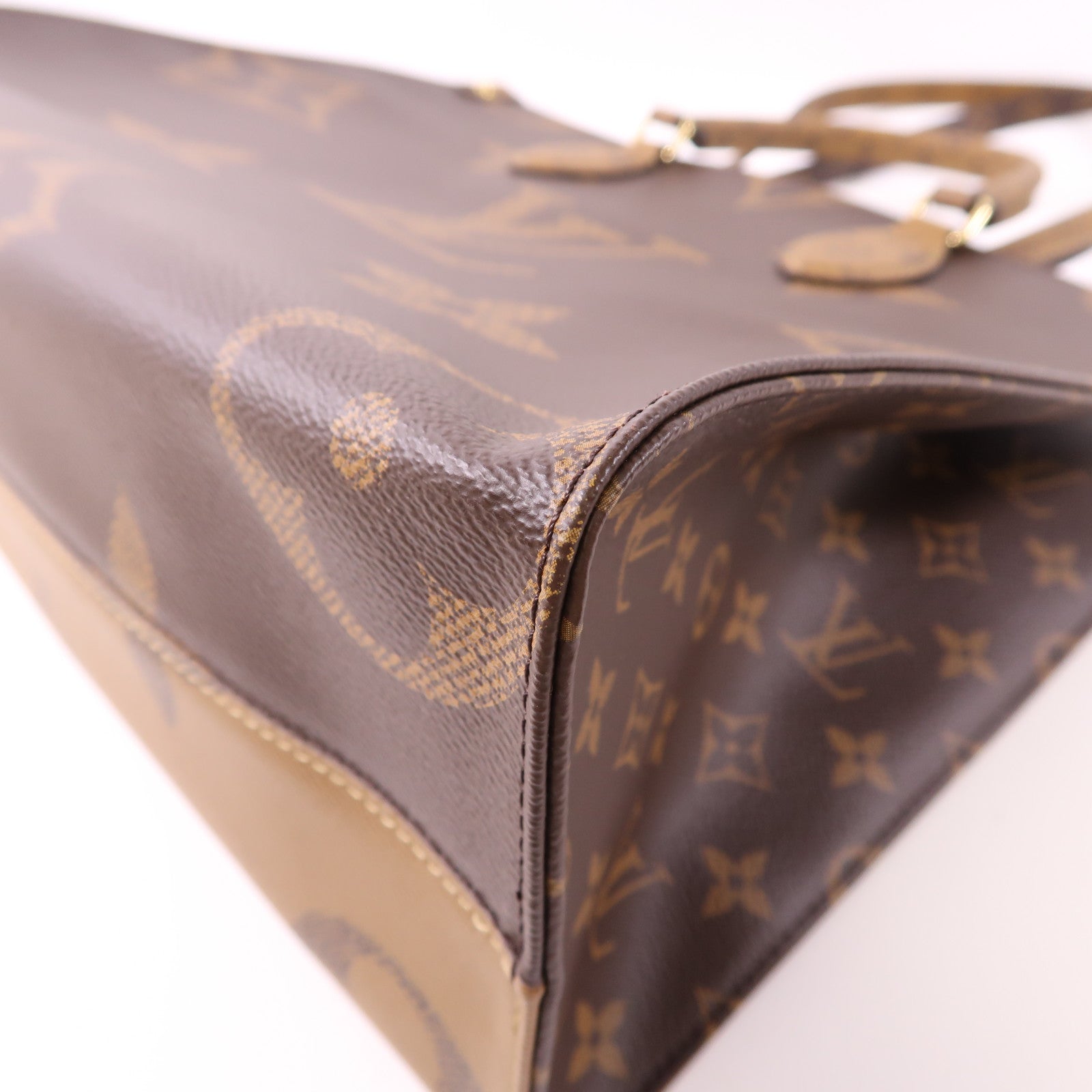 LOUIS VUITTON Monogram Giant On The Go MM金扣手挽肩背兩用袋