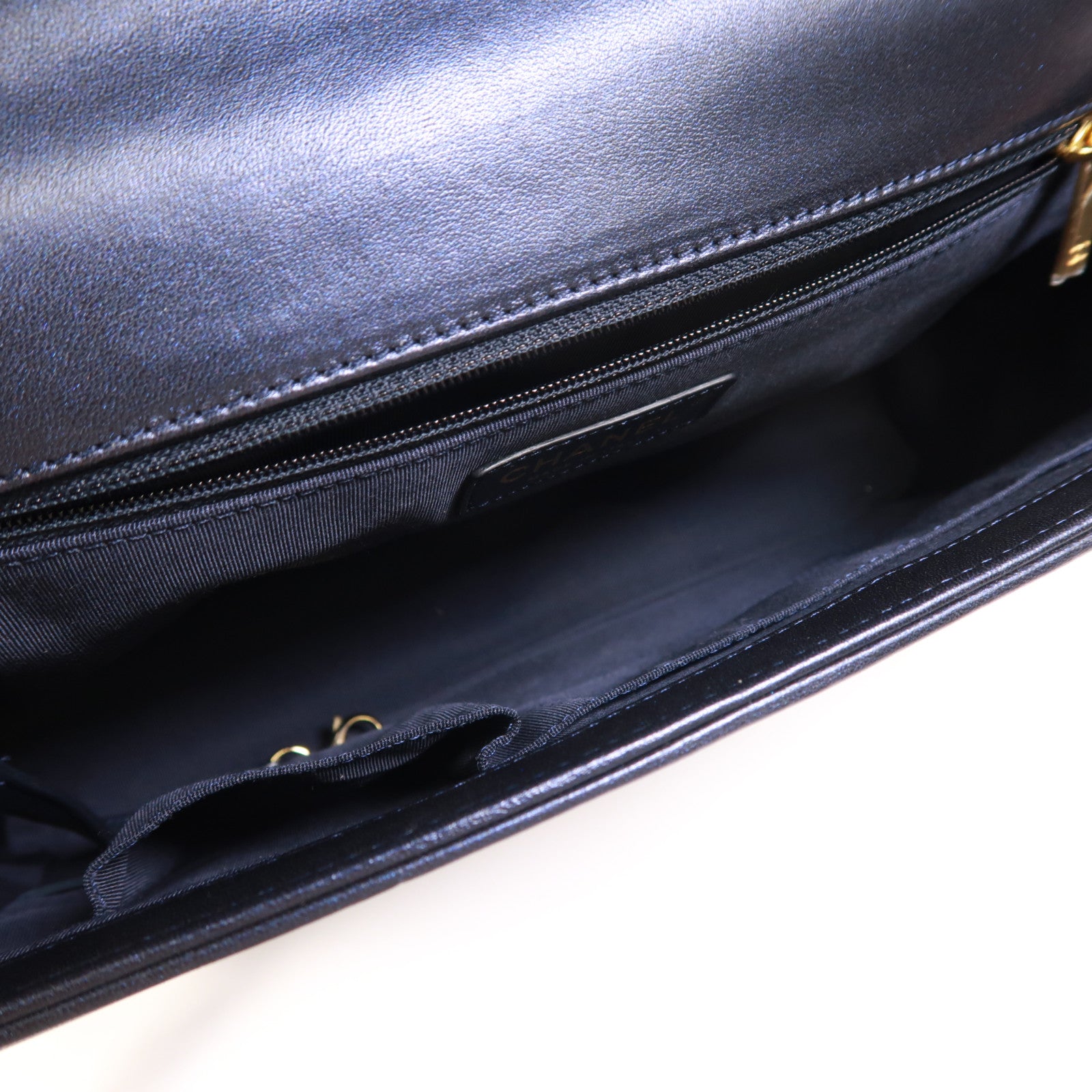 CHANEL 牛皮皮革Boy 30鏈帶肩背袋