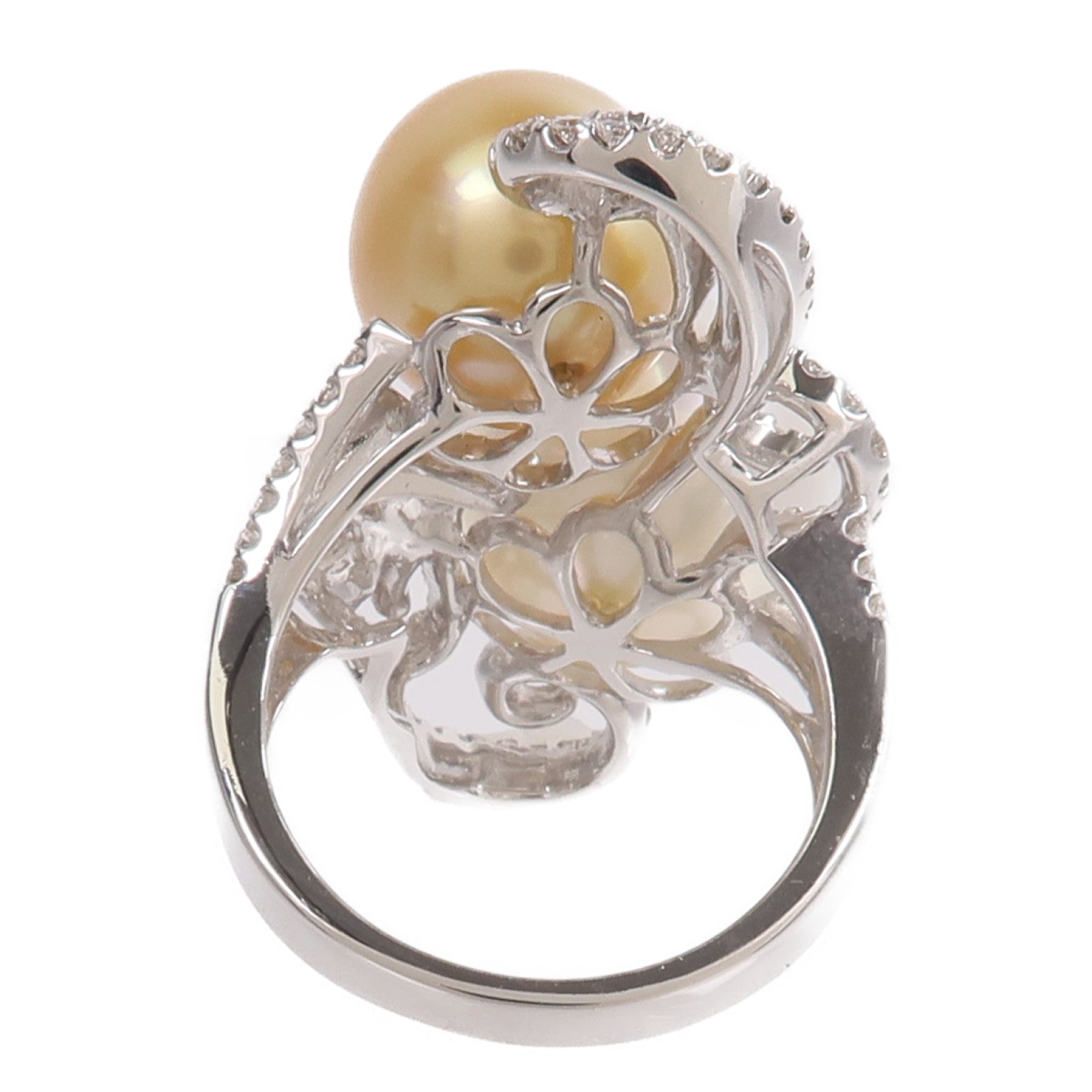 JEWELRY 18K白金Pearl Diamond Ring珍珠/鑽石戒指